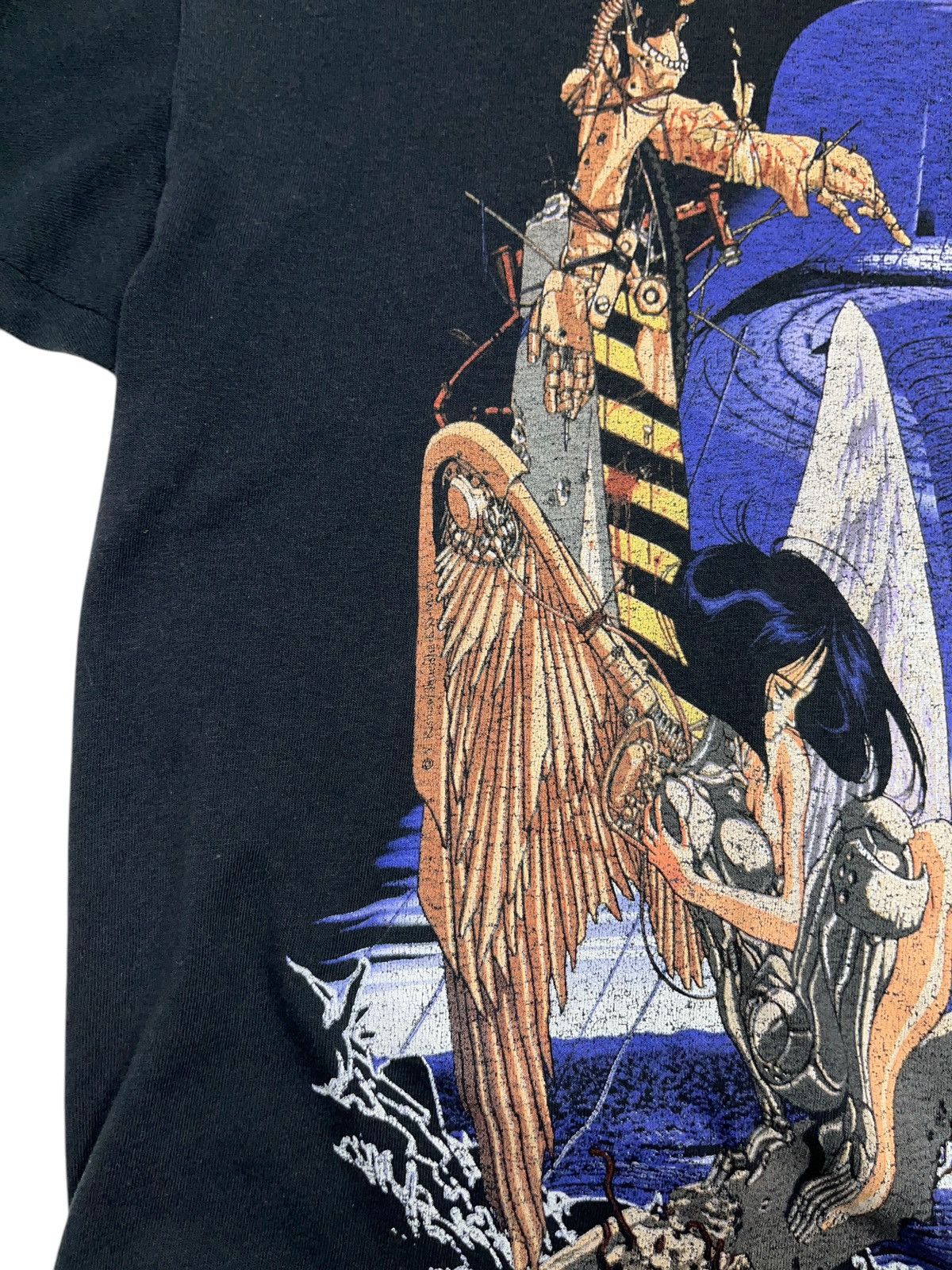 Anime Vintage 90s Alita Battle Angel Gunnm Anime T-shirt Ghost Size US L / EU 52-54 / 3 - 8 Thumbnail