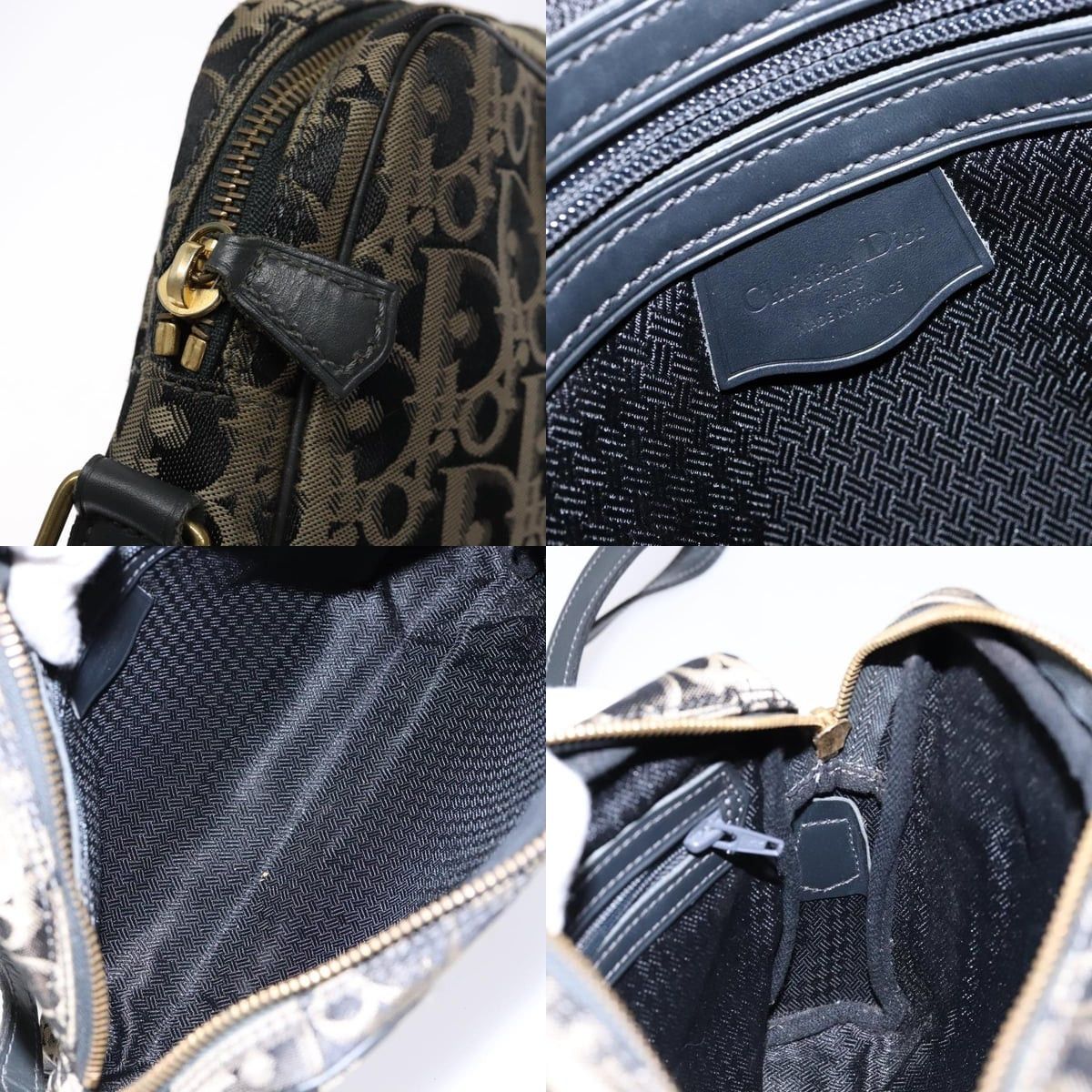 Dior DIOR Trotter Canvas Shoulder Bag Black Gold Size ONE SIZE - 11 Thumbnail