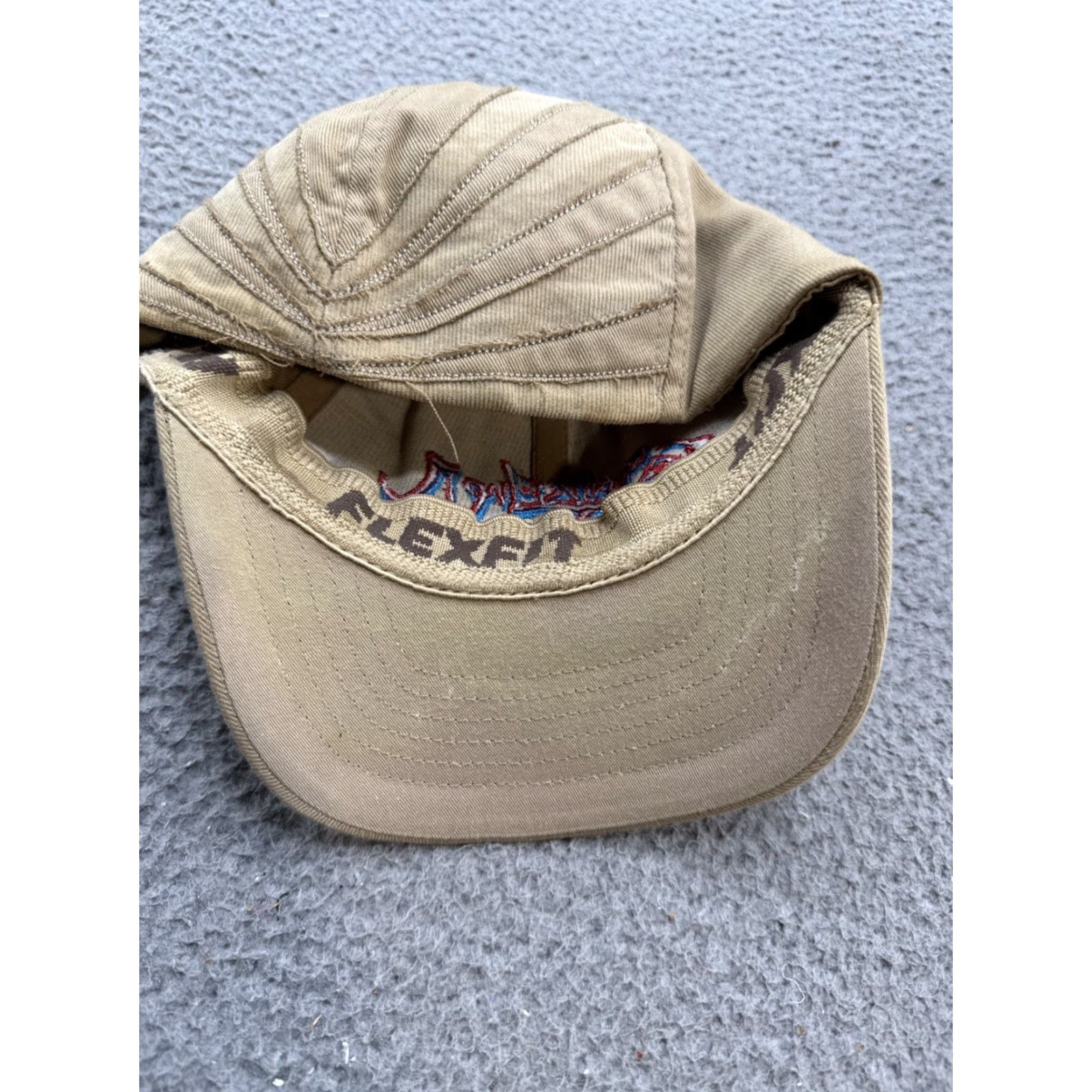 Quiksilver VTG Quiksilver Baseball Cap Beige One Size Embroidered Flexfit 90s Panel Size ONE SIZE - 6 Thumbnail