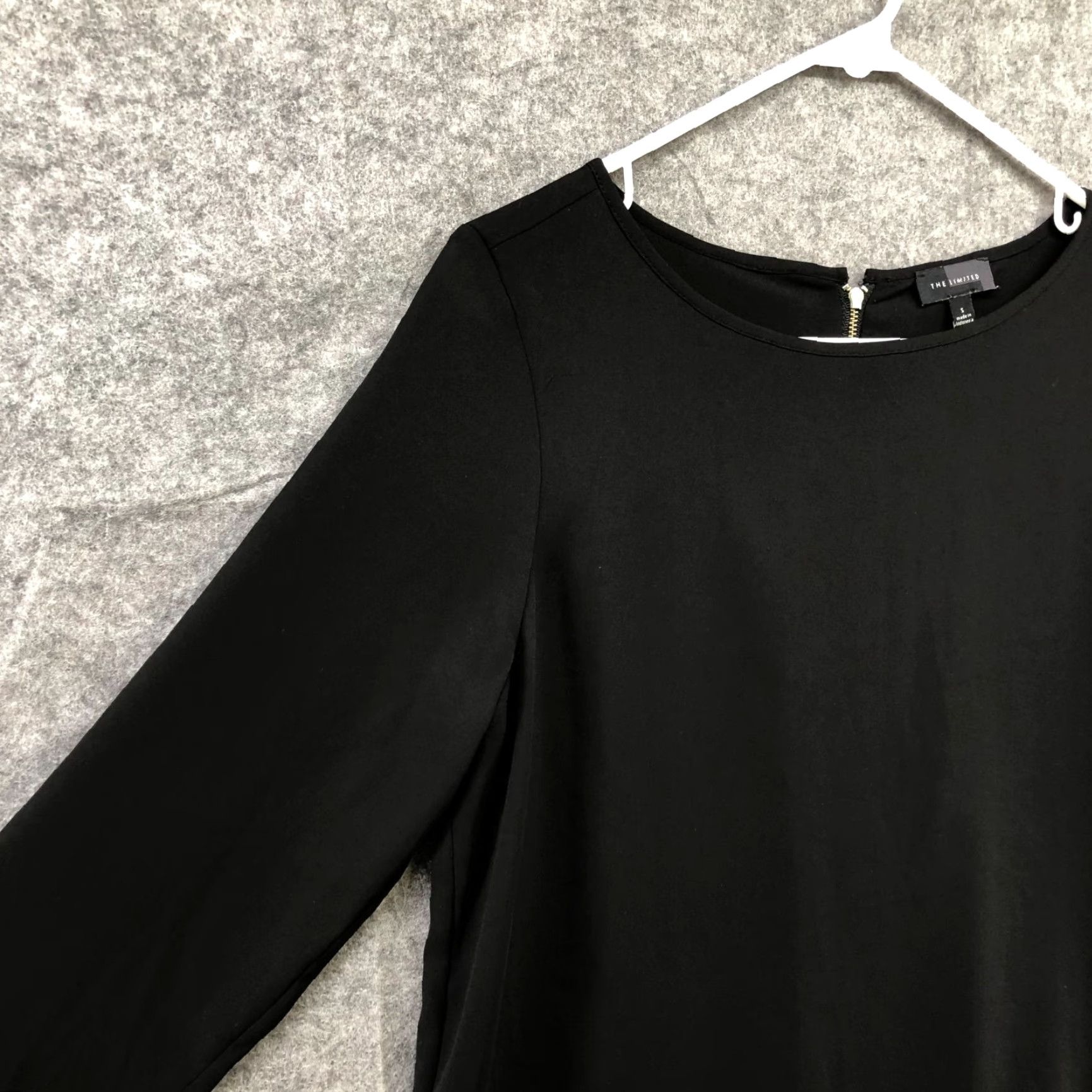 Vintage The Limited Blouse Womens S Black Chiffon Tiered Long Sleeve Tunic Formal Size S / US 4 / IT 40 - 5 Thumbnail