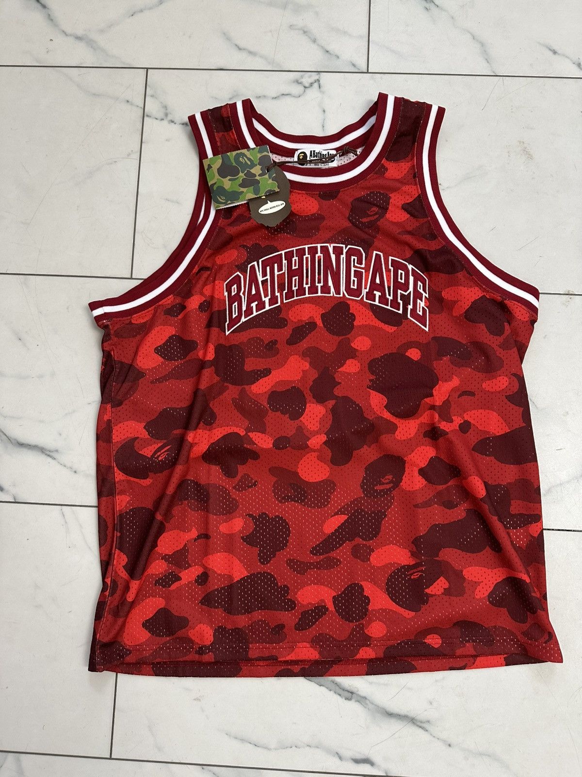Bape Bape Basketball Jersey ‘Red’ Size US L / EU 52-54 / 3 - 1 Thumbnail