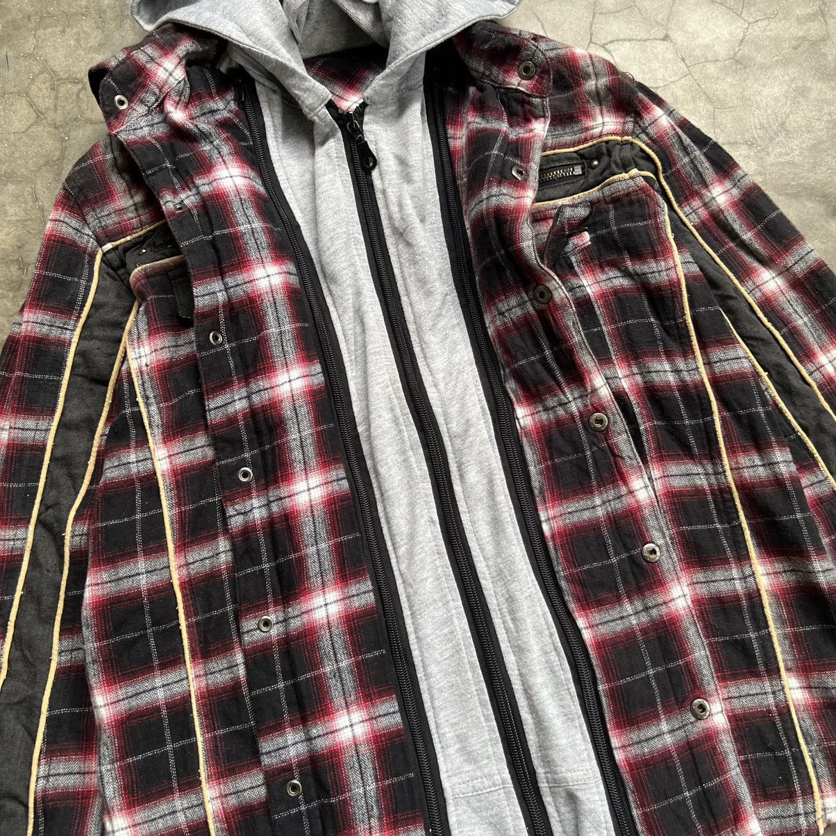 In The Attic 2000’s In The Attic Vkei Style Zip Flannel Shirt Size US M / EU 48-50 / 2 - 3 Thumbnail