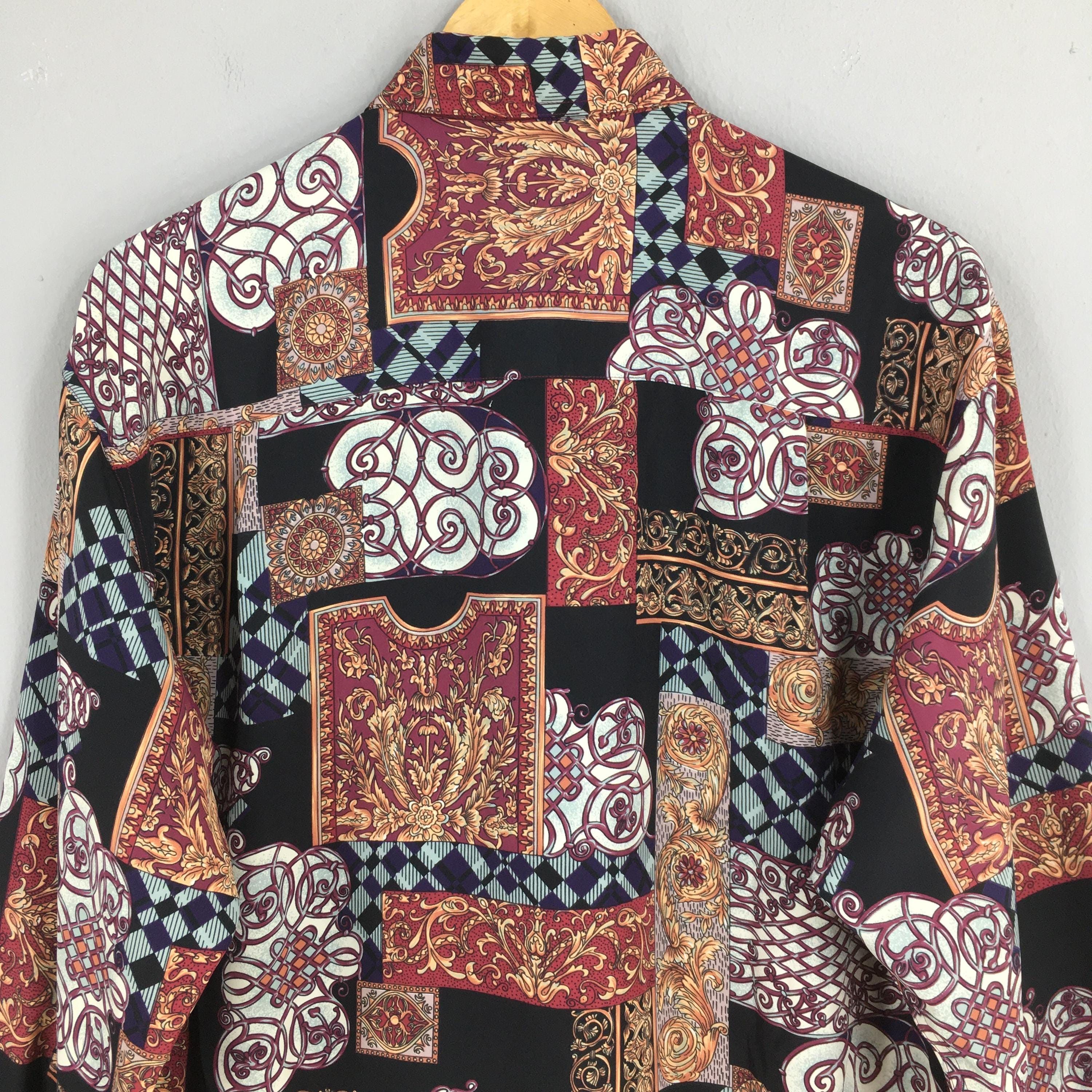 Vintage Vintage 1980s Psychedelic Pattern Art Shirt Medium Size US M / EU 48-50 / 2 - 8 Thumbnail