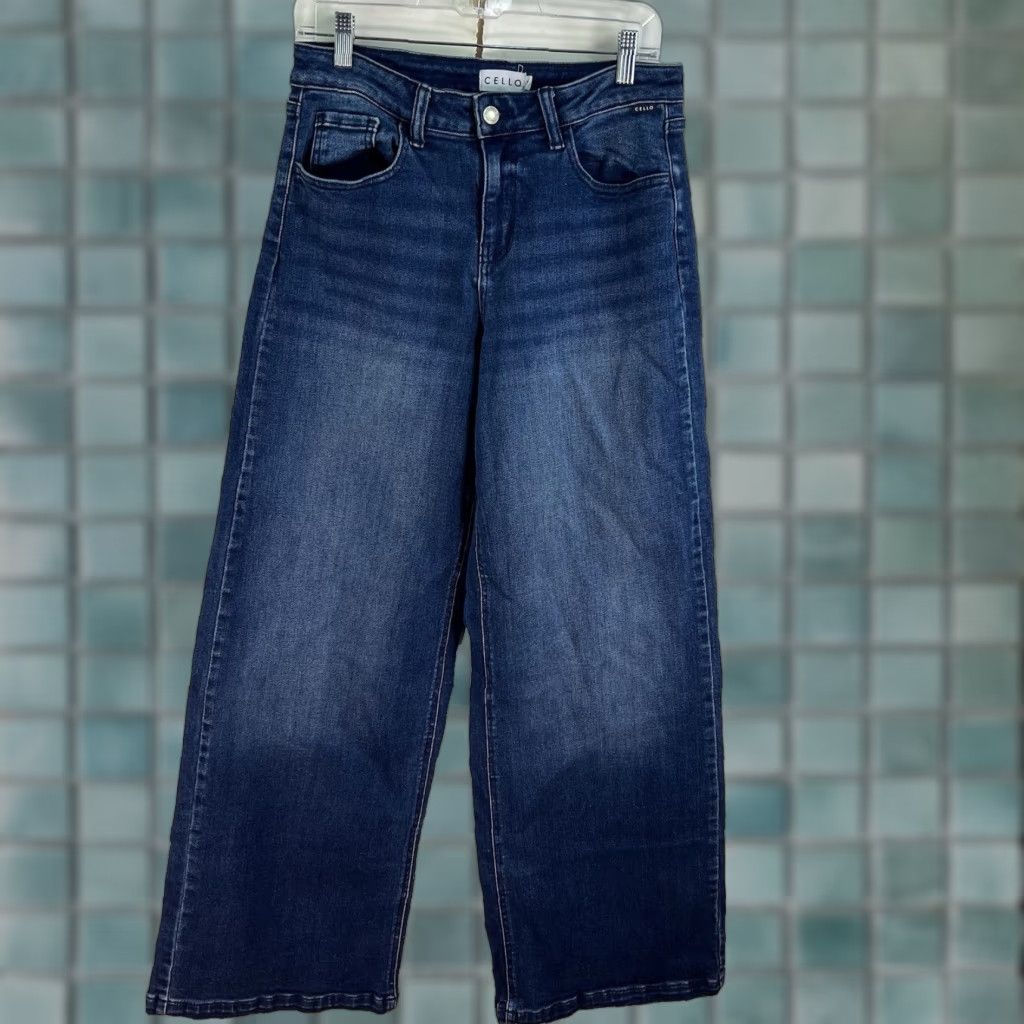 Denime Cello Denim Jeans Wide-Leg Flare Blue 30x33 Stretch Womens Size 11 Size 32" / US 10 / IT 46 - 1 Thumbnail