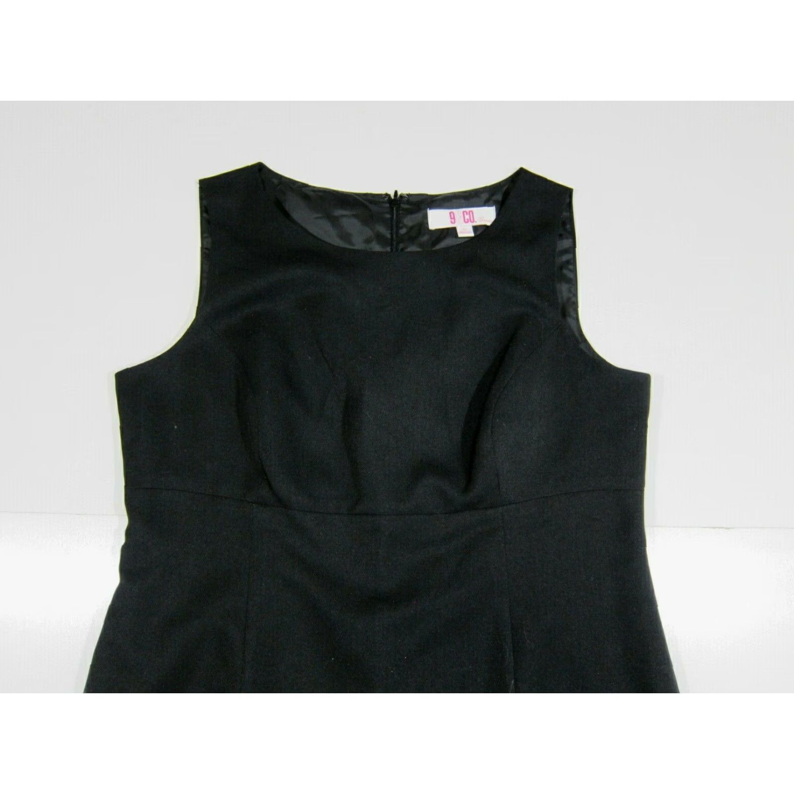 Vintage NWT 9&Co. Black Sleeveless Drop Waist Office Tunic Sheath Dress Women 12 Size XL / US 12-14 / IT 48-50 - 7 Thumbnail
