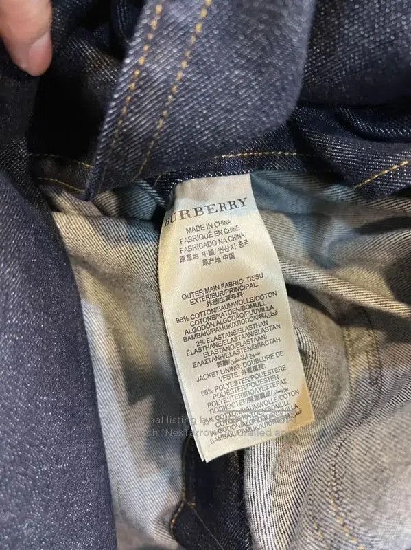 Burberry Burberry Blue Denim Double Breasted Coat. Size XS / US 0-2 / IT 36-38 - 7 Thumbnail