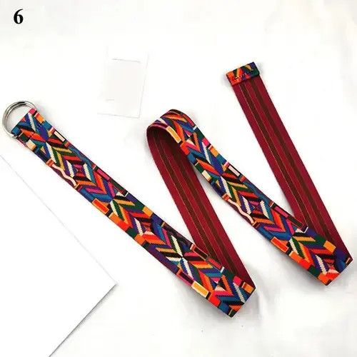 Japanese Brand Bohemian Colorful Belt Fashion Psychedelic Multicolor Size ONE SIZE - 2 Thumbnail