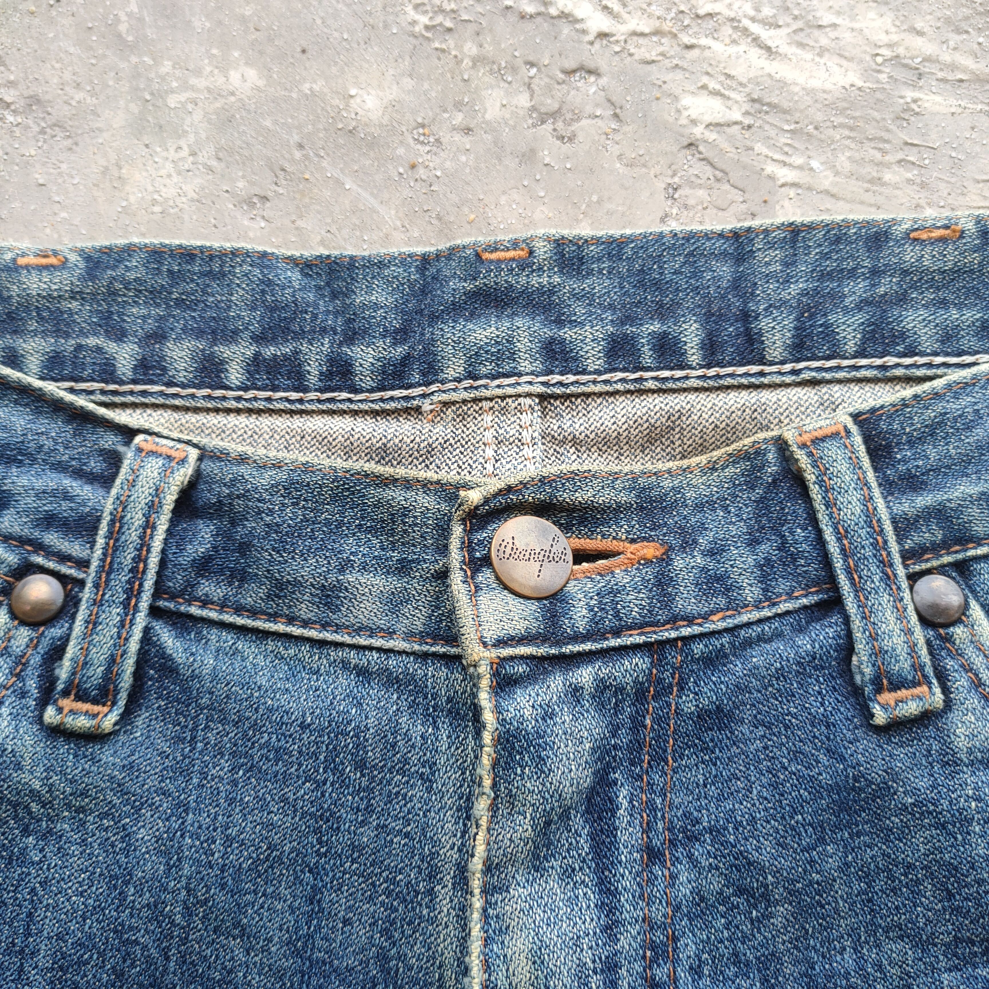 Jean W32 VINTAGE WRANGLER FADED DISTRESSED JEAN PANTS Size US 32 / EU 48 - 5 Thumbnail