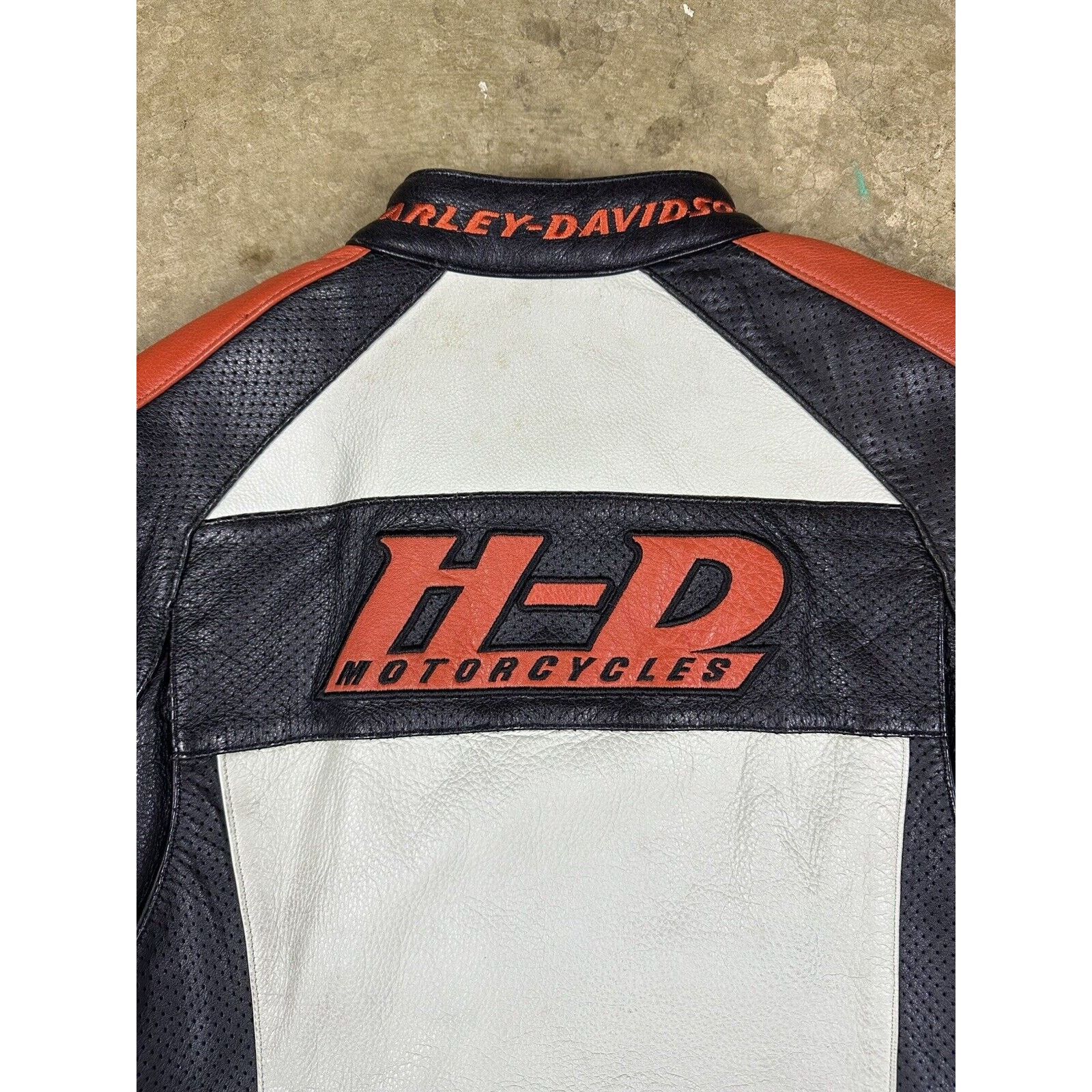 Harley Davidson × Vintage Vintage Harley Davidson H-D Leather Jacket Size XS / US 0-2 / IT 36-38 - 6 Thumbnail
