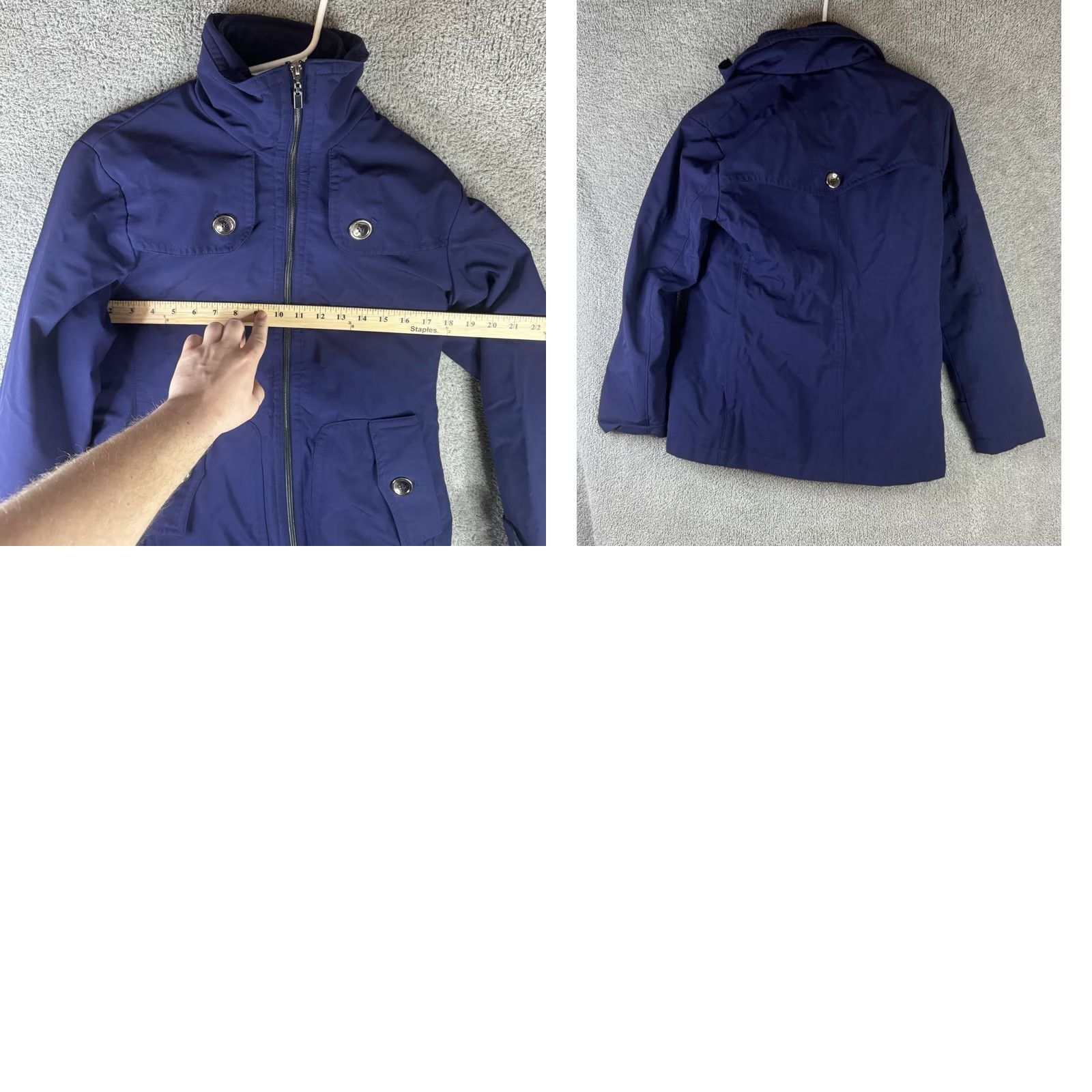 Vintage Kristen Blake Coat Women's PP Blue Short Full Zip Lined Winter Outdoors Size XXS / US 00 / IT 34 - 8 Thumbnail