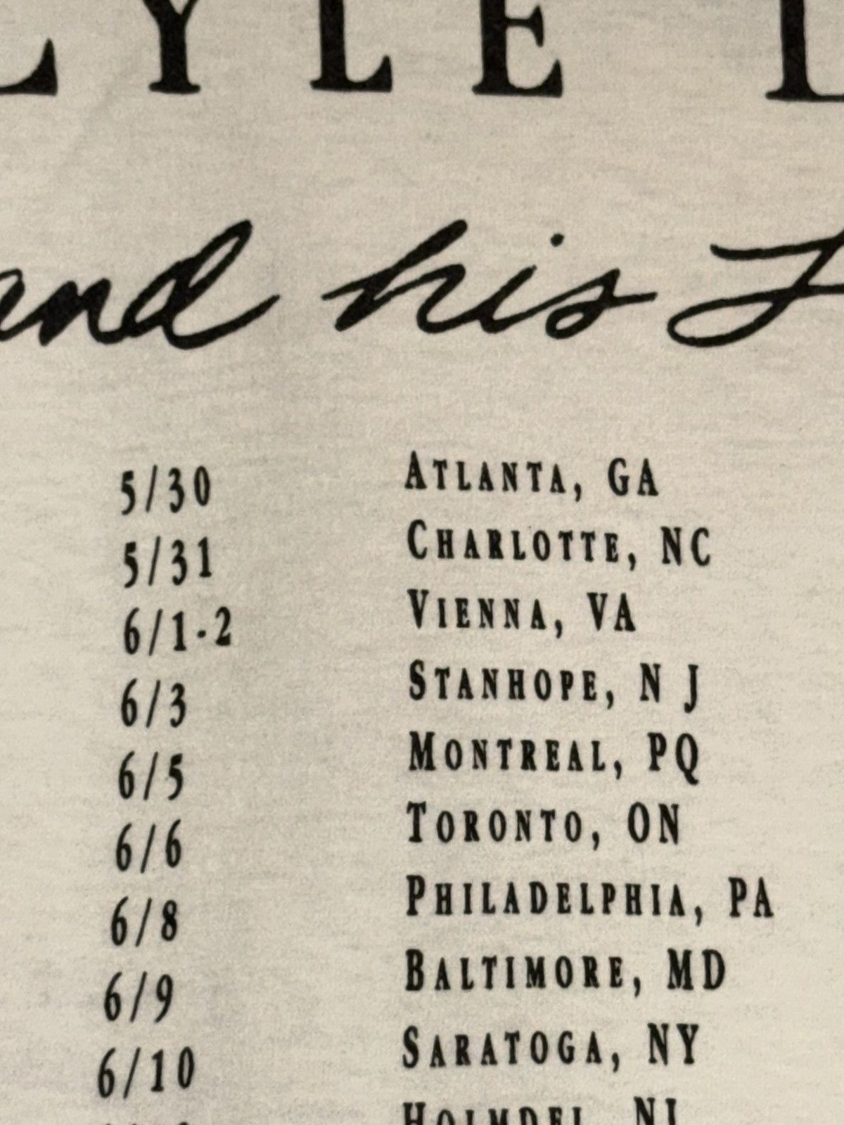 Band Tees × Vintage Vintage 90s 1990 Lyle Lovett and His Large Band Summer Tour Size US XL / EU 56 / 4 - 8 Thumbnail