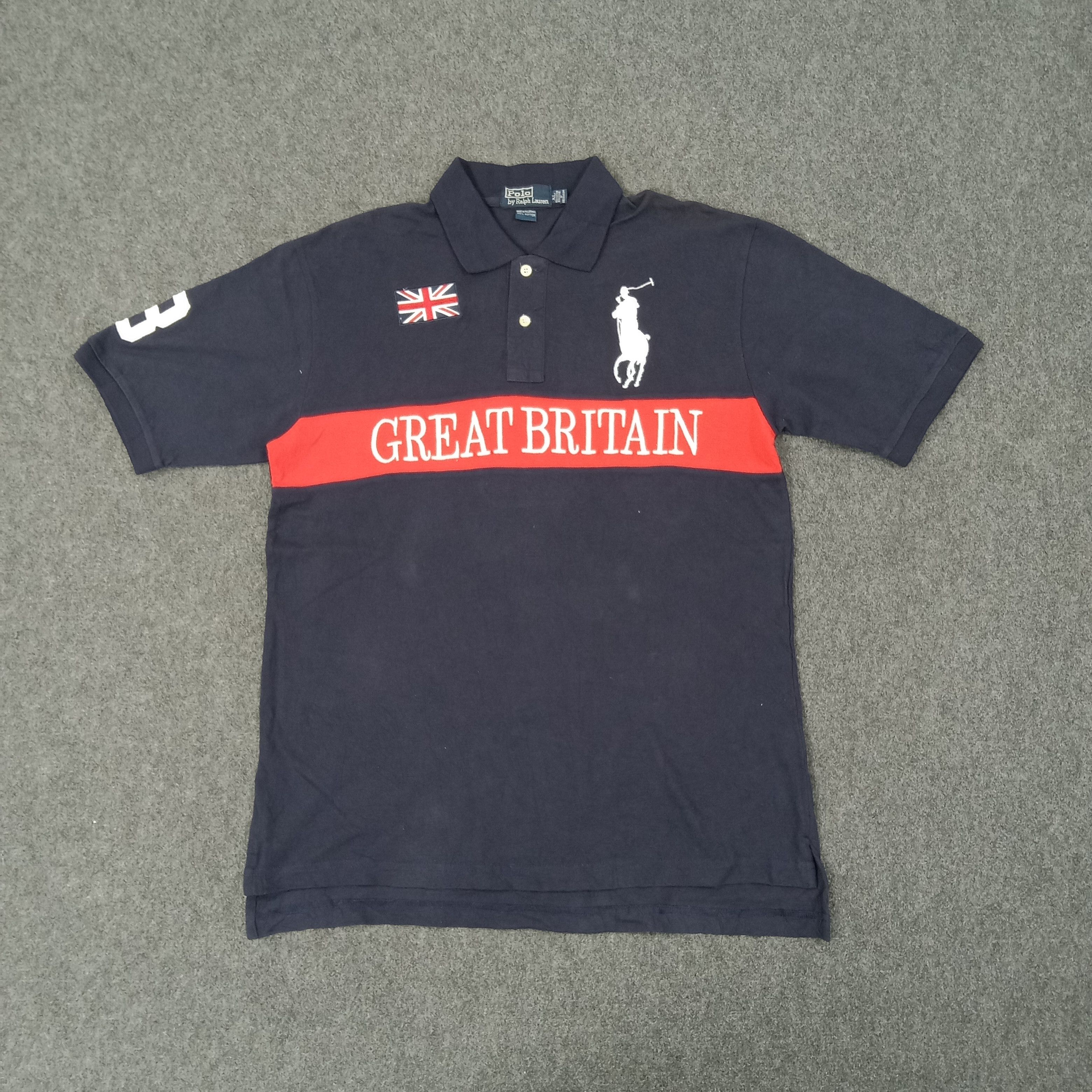 Polo Ralph Lauren Polo Ralph Laurent Great Britain Polo Shirt C259N79 Size US L / EU 52-54 / 3 - 1 Thumbnail