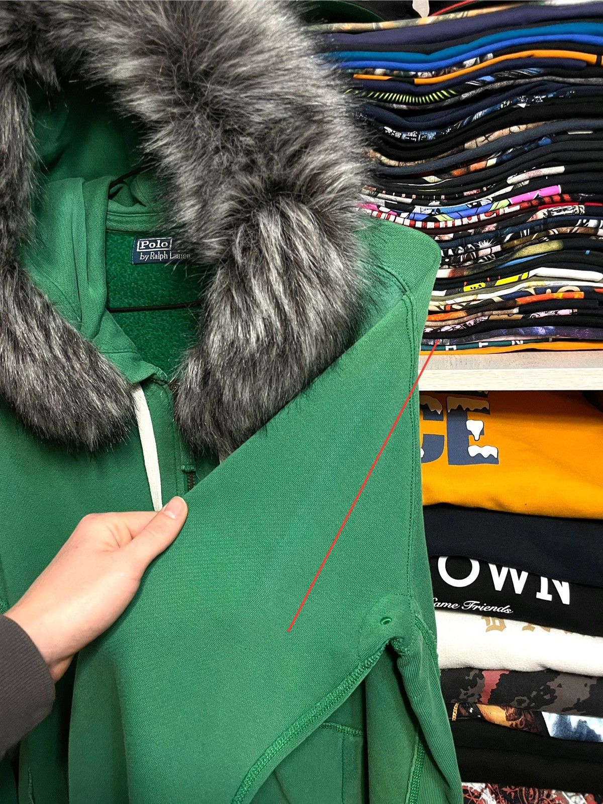 Polo Ralph Lauren Vintage Ralph Lauren If Six Was Nine LGB Vibe Fur Zip Hoodie Size US L / EU 52-54 / 3 - 13 Thumbnail