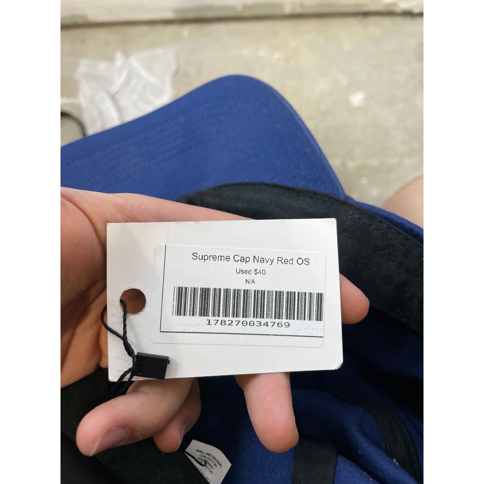 Supreme Supreme Navy & Red Cap Size ONE SIZE - 5 Thumbnail