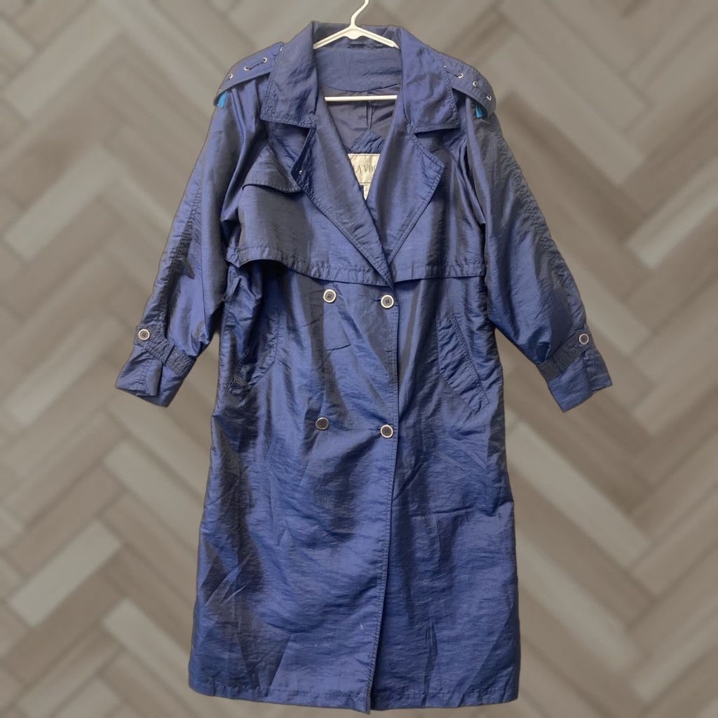 Vogue LA VOGUE Women’s Size 8 Trench Coat Full Length Fashion Light Night Blue /64-56 Size M / US 6-8 / IT 42-44 - 1 Thumbnail