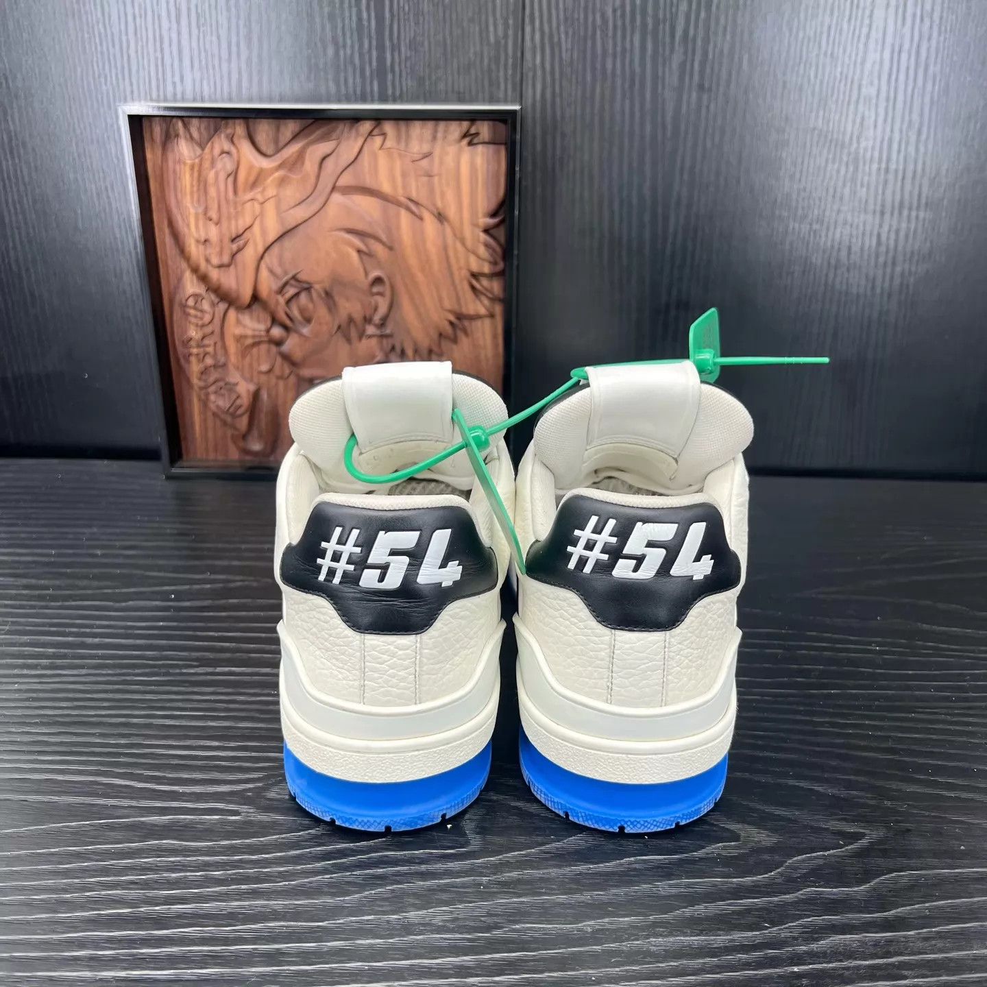 Louis Vuitton LV Trainer New White Blue 5.5 (39.5) Size US 6.5 / EU 39-40 - 5 Thumbnail