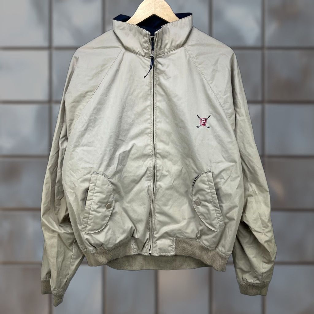 Ralph Lauren VINTAGE Ralph Lauren Chaps Windbreaker Jacket Golf Large Beige Mens Jacket Size US L / EU 52-54 / 3 - 1 Thumbnail