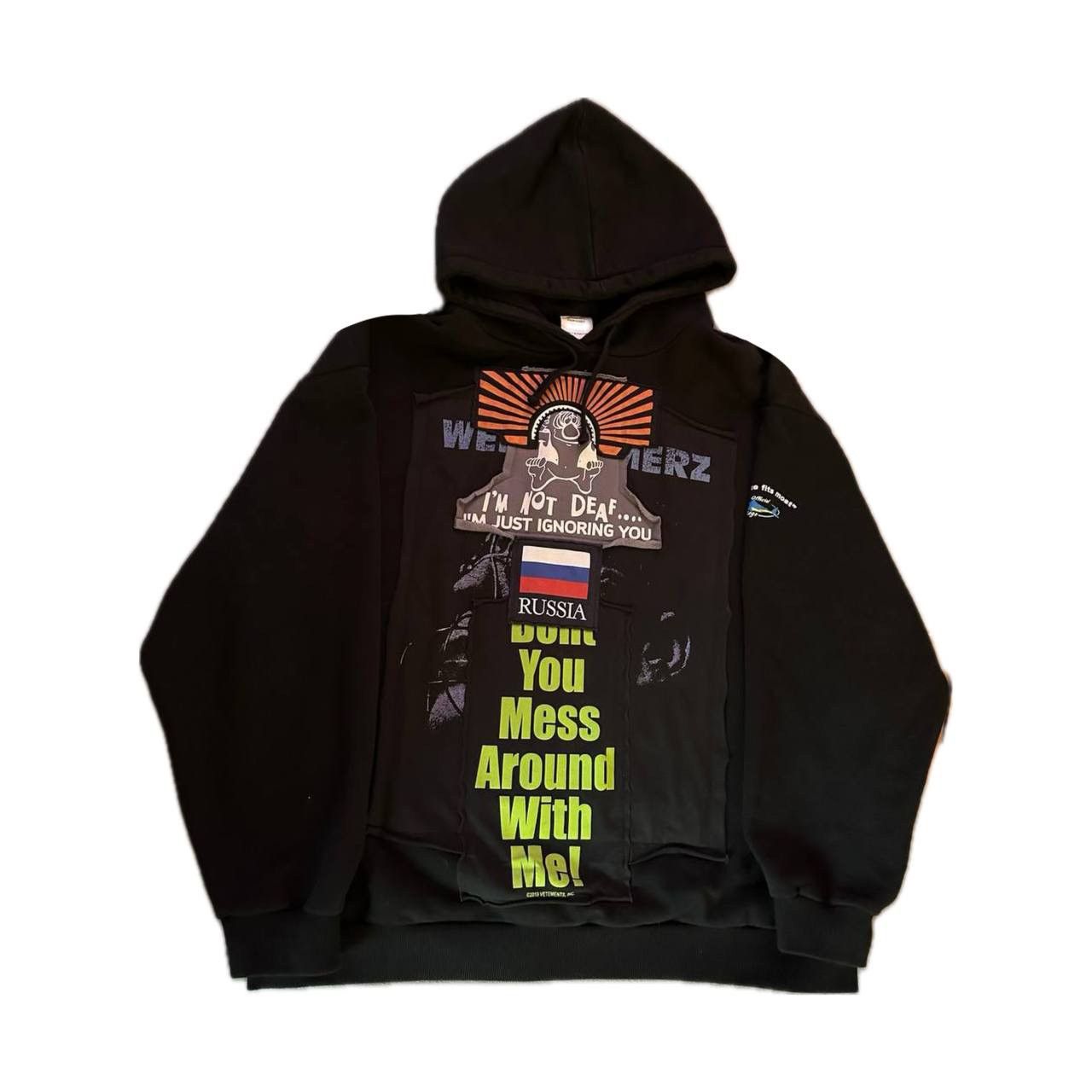 Vetements Vetements Russia Patchwork Hoodie | Grailed