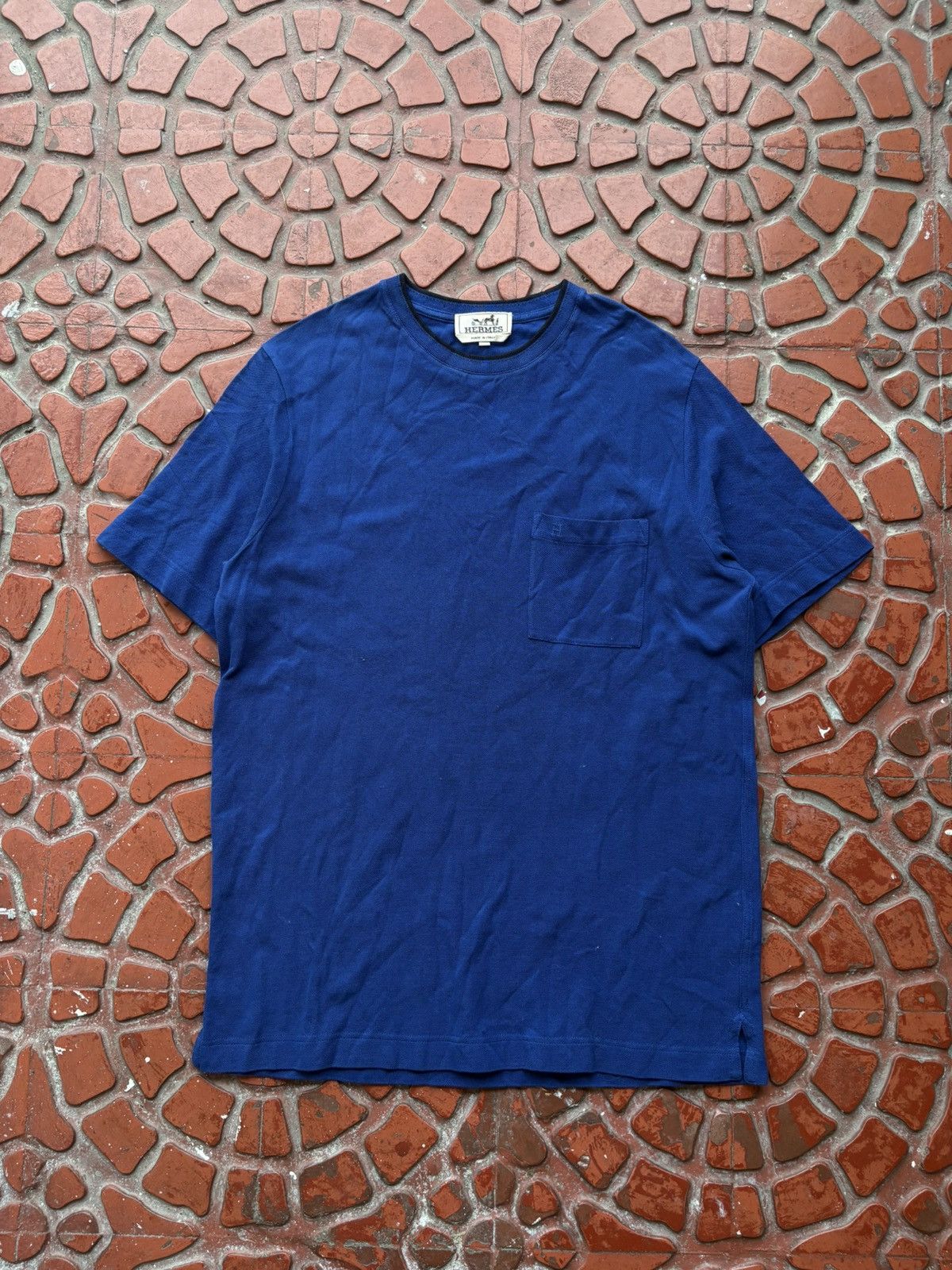 Hermes HERMES “ H” LOGO POCKET TEE Size US M / EU 48-50 / 2 - 1 Thumbnail