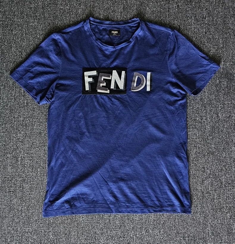 Fendi FENDI Blue T-shirt, short sleeves Size US M / EU 48-50 / 2 - 1 Thumbnail