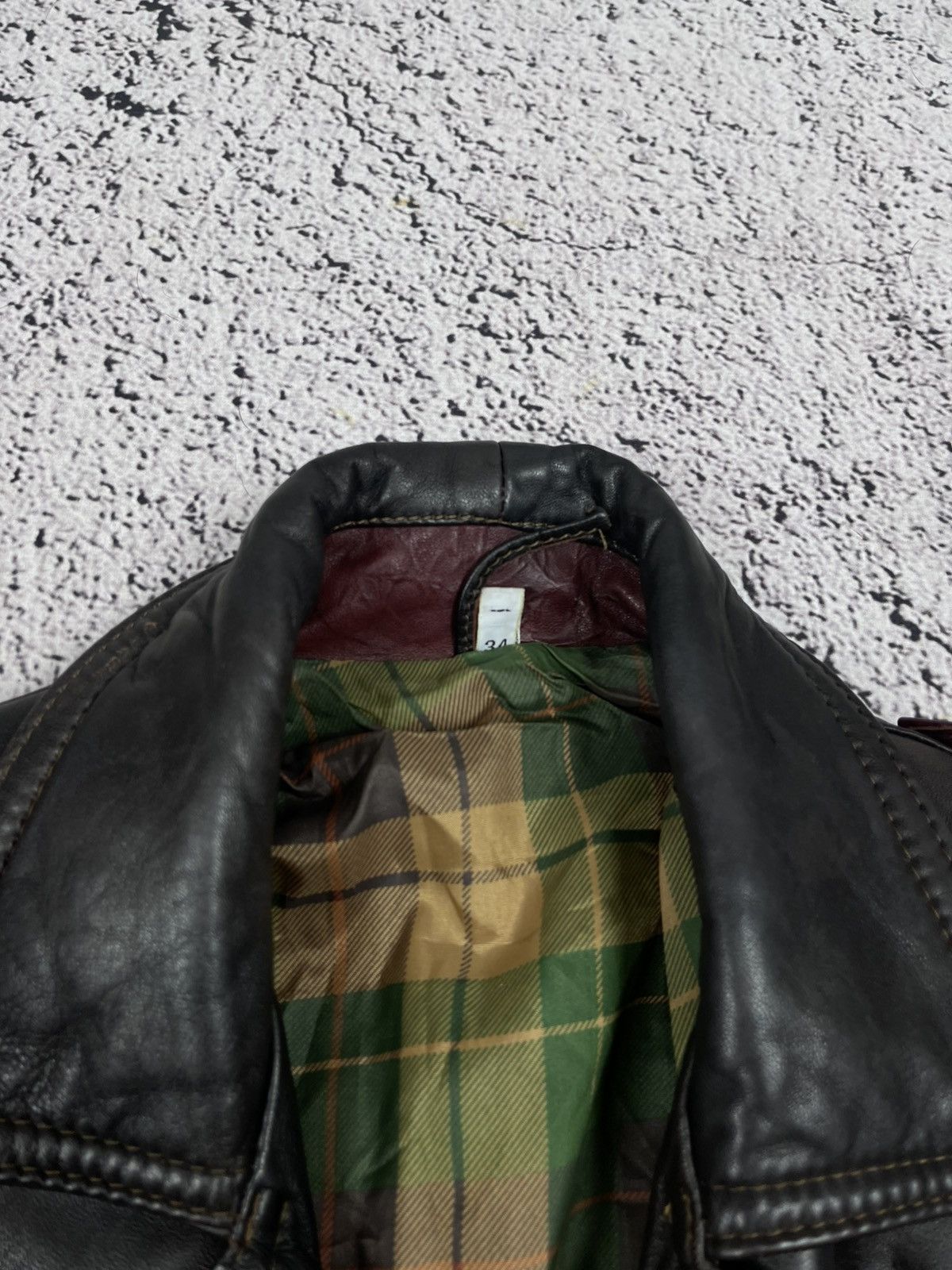 Genuine Leather Vintage Two-Tone Leather Biker Jacket Western Moto Style Size S / US 4 / IT 40 - 5 Thumbnail
