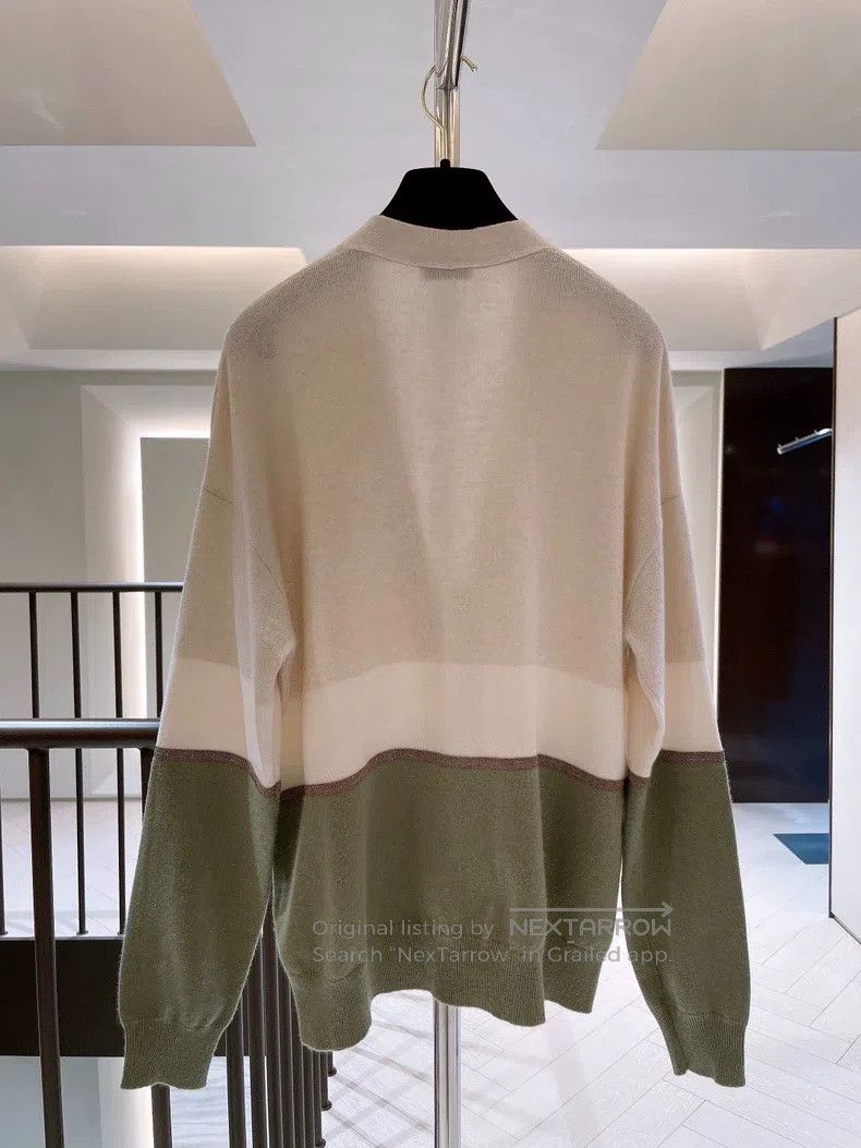Brunello Cucinelli Brunello Cucinelli Color-Blocked Cashmere Cardigan Size S / US 4 / IT 40 - 2 Thumbnail