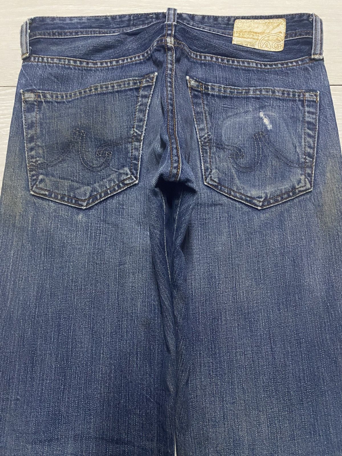 AG Adriano Goldschmied Vintage Adriano Ag Grunge Distresse Straight Jeans Size US 30 / EU 46 - 4 Thumbnail