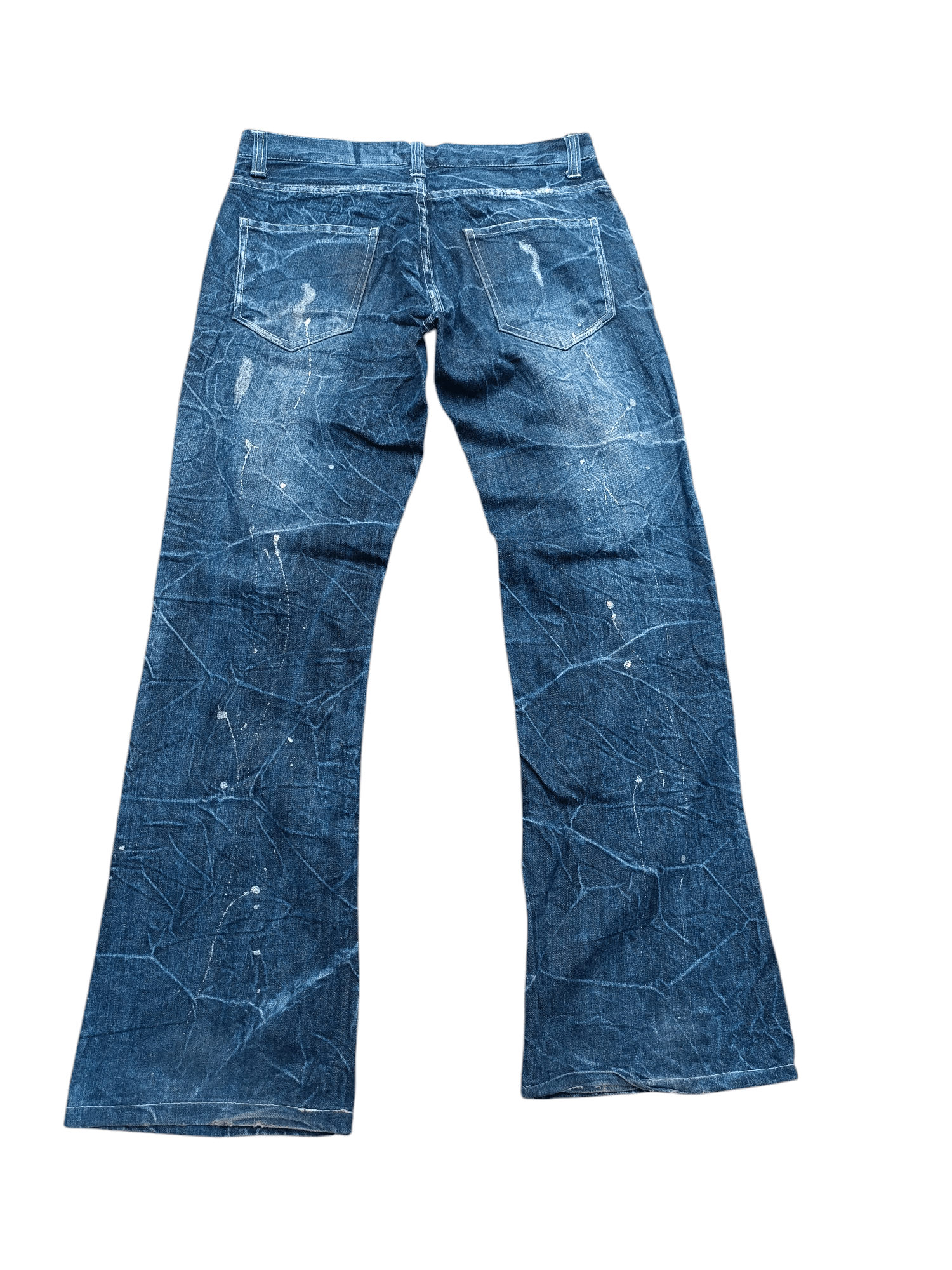 Japanese Brand × Le Grande Bleu (L.G.B.) × Tornado Mart RARE Flared Nylaus Whiskers Distressed Jeans Size US 31 - 5 Thumbnail