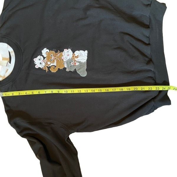 Vintage Vintage Morning Sun embroidered cat patch double collar swea Size L / US 10 / IT 46 - 6 Thumbnail