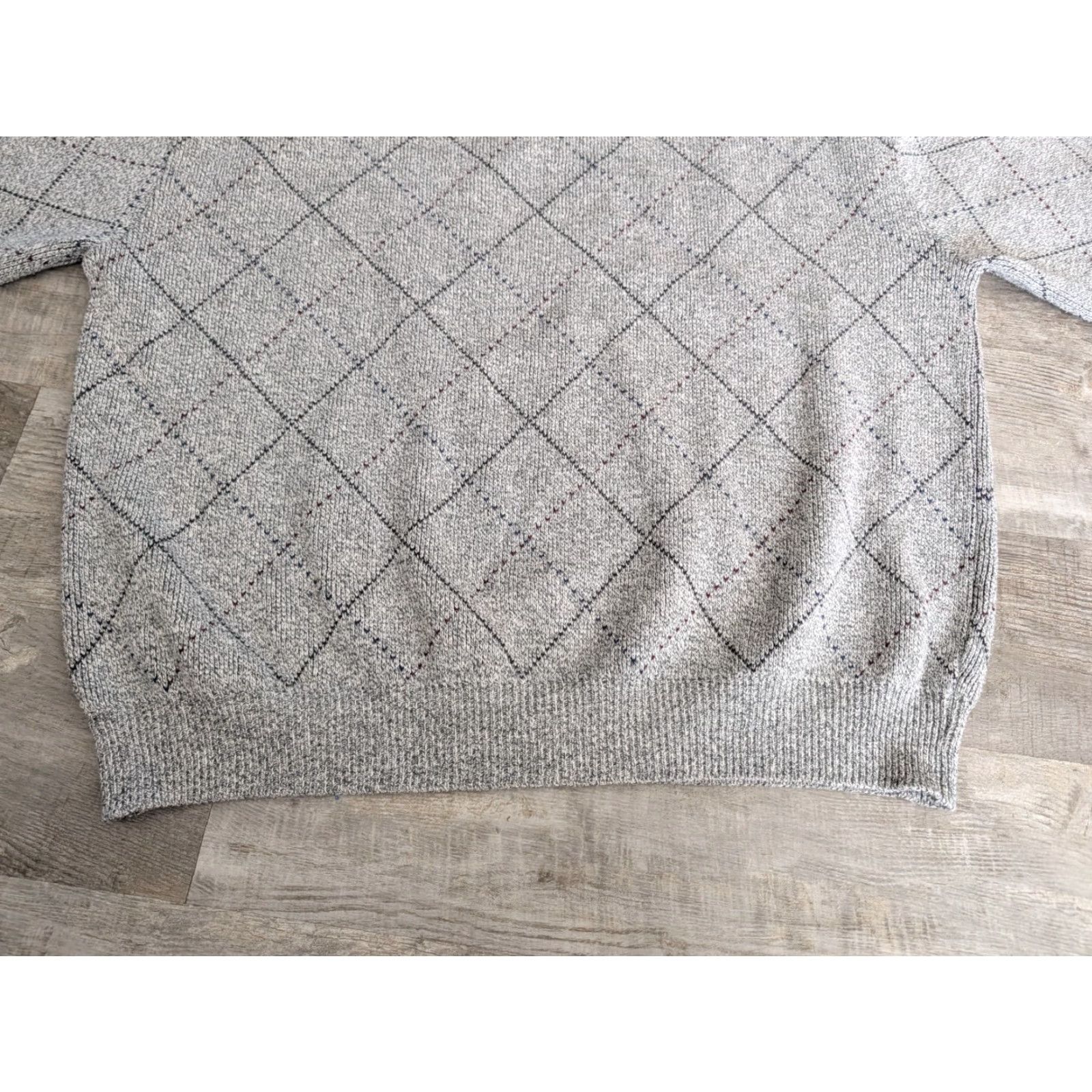 Vintage VINTAGE Fairway Sport Argyle Sweater Mens XL Crew Neck Golf USA Made Gray Knit Pullover Size US XL / EU 56 / 4 - 5 Thumbnail