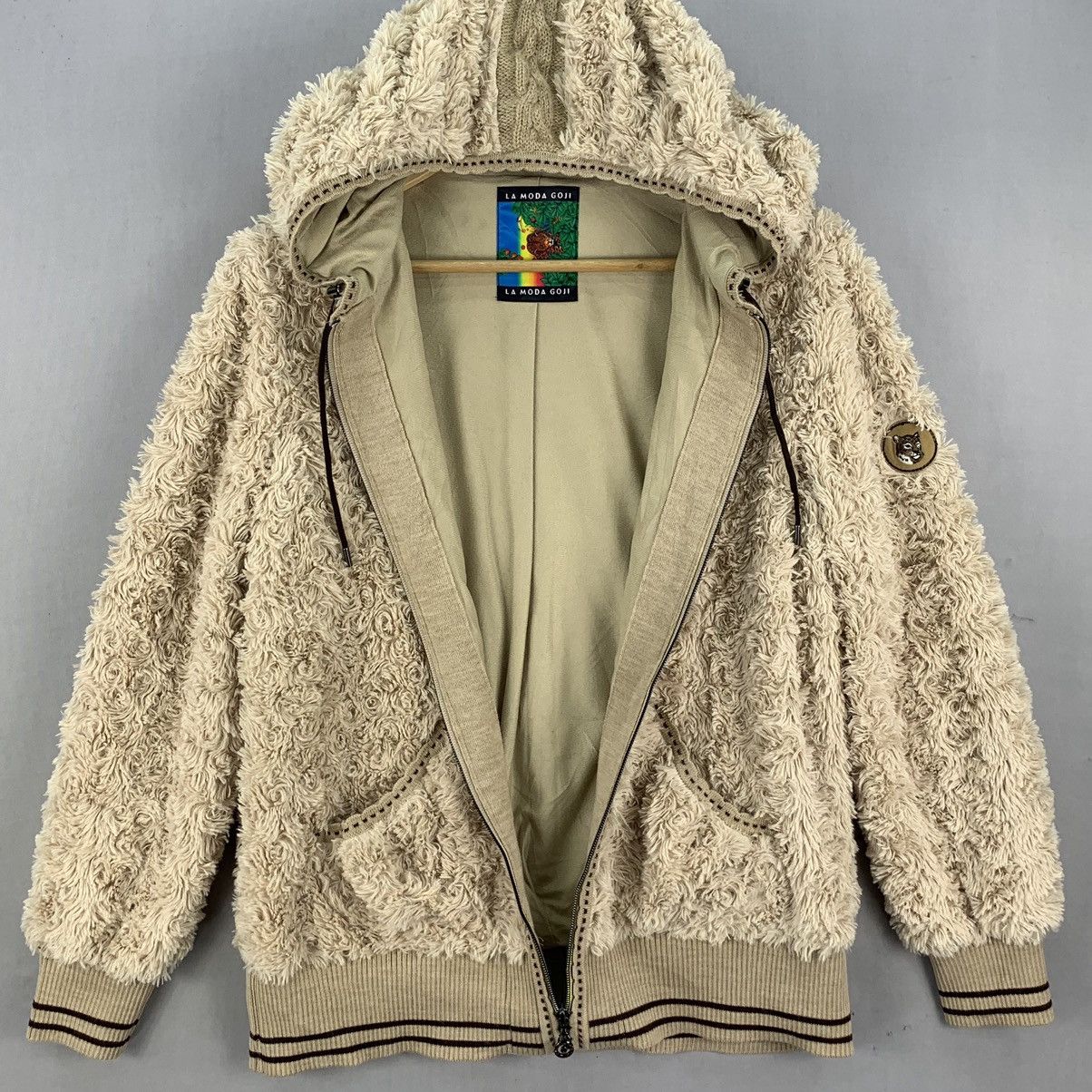 Japanese Brand Vintage Japan La Moda Goji Sherpa Zipper Jacket Size US M / EU 48-50 / 2 - 6 Thumbnail