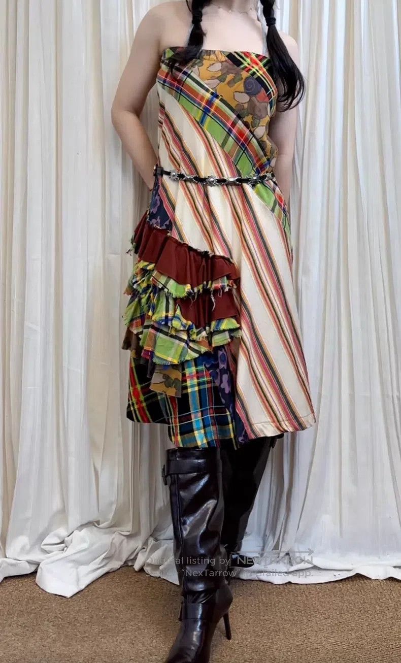 Comme des Garcons Comme Des Garcons size M Patchwork Patterned Skirt Size 23" - 3 Thumbnail