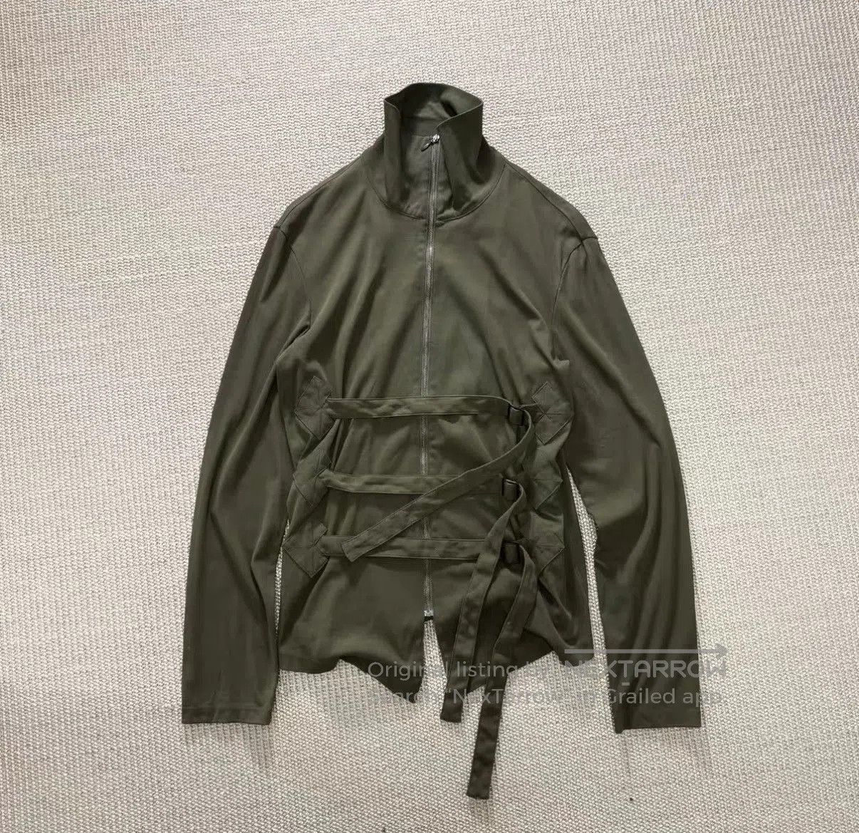 Jean Paul Gaultier Green Belted High Collar Zip Jacket. Size US M / EU 48-50 / 2 - 1 Thumbnail