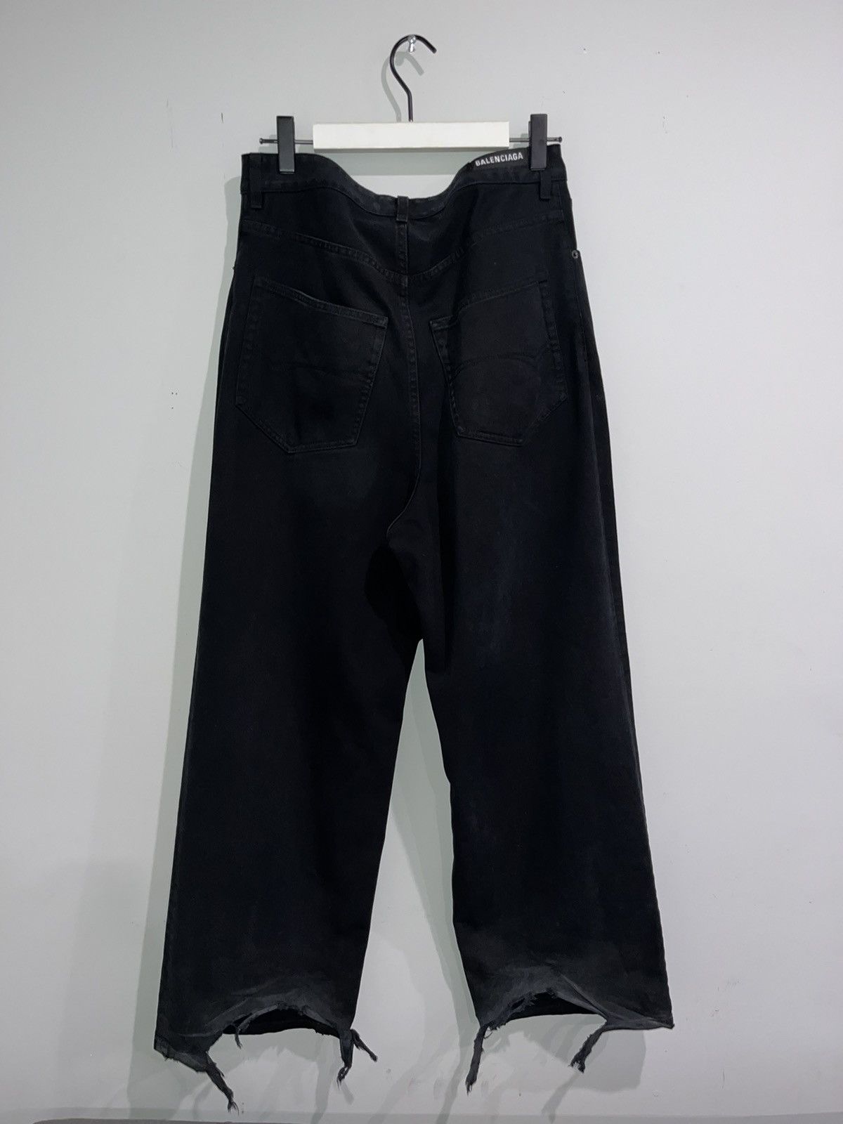 Balenciaga Balenciaga Baggy Pants in black soft moleskine denim S Size US 30 / EU 46 - 2 Thumbnail