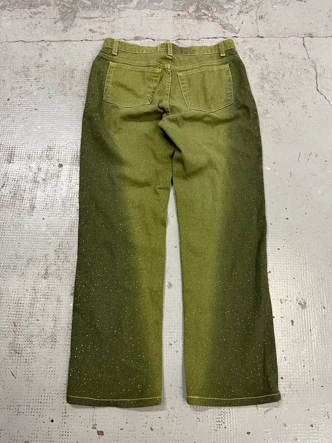 Roberto Cavalli 2000s Roberto Cavalli Gradient Green Glitter Pants Size US 30 / EU 46 - 8 Thumbnail