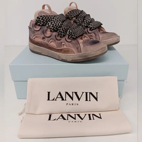 Lanvin Men's Curb Chunky Distressed Sneakers - EU43/US10