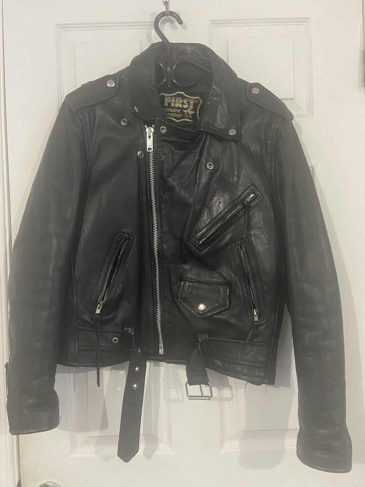 First MFG Co. × Genuine Leather FIRST GENUINE LEATHER JACKET (38) Size US XXS / EU 40 - 2 Thumbnail