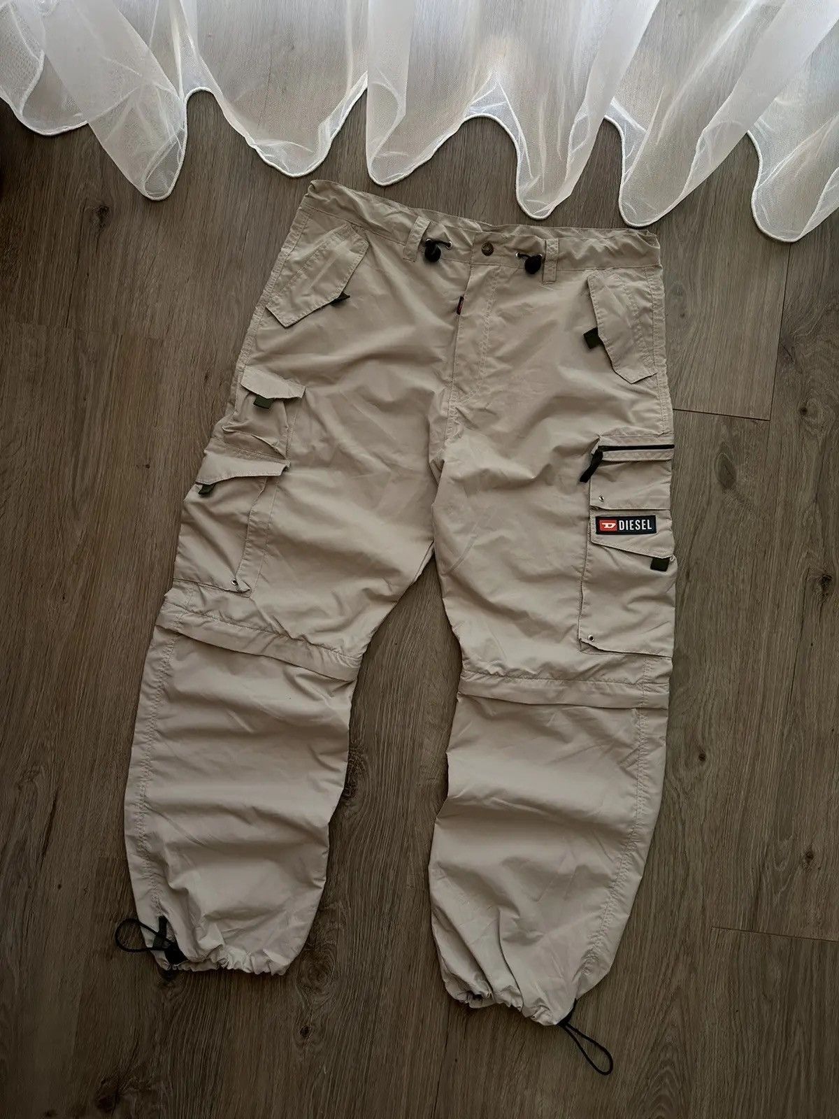 Diesel × Vintage Vintage Diesel Beige Cargo Transformers Pants Size US 32 / EU 48 - 4 Thumbnail