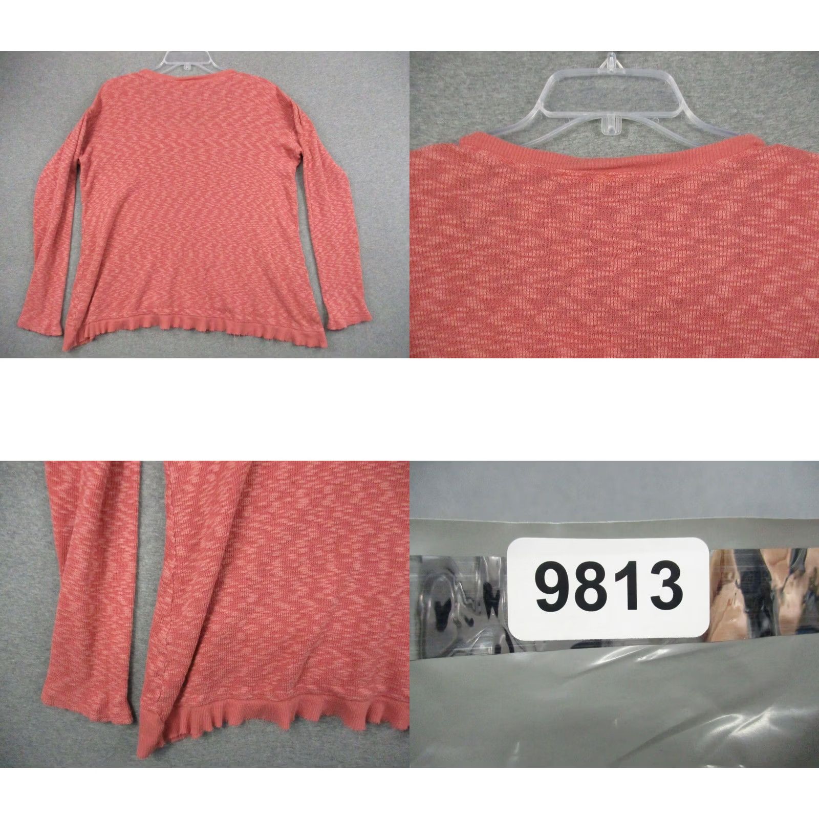 Anthropologie Left of Center Anthropologie Women's Medium Pink Knit Top Long Sleeve Raglan Sleeve Tunic Casual Size M / US 6-8 / IT 42-44 - 8 Thumbnail