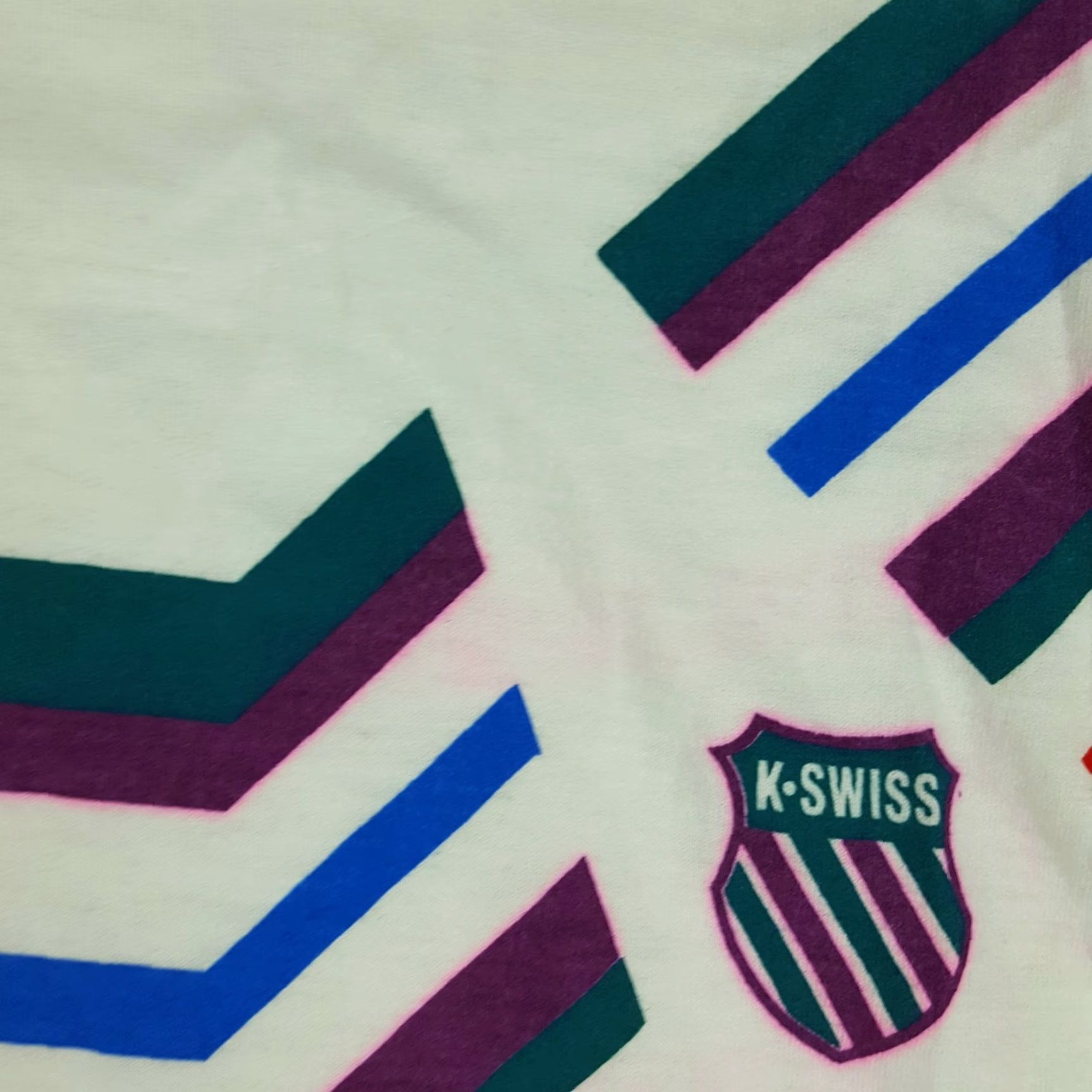 K-Swiss VINTAGE K-Swiss Polo Shirt MENS XL Golf Tennis Short Sleeve USA Made Striped White 90s Retro Casual Sports Polo Shirt Size US XL / EU 56 / 4 - 6 Thumbnail