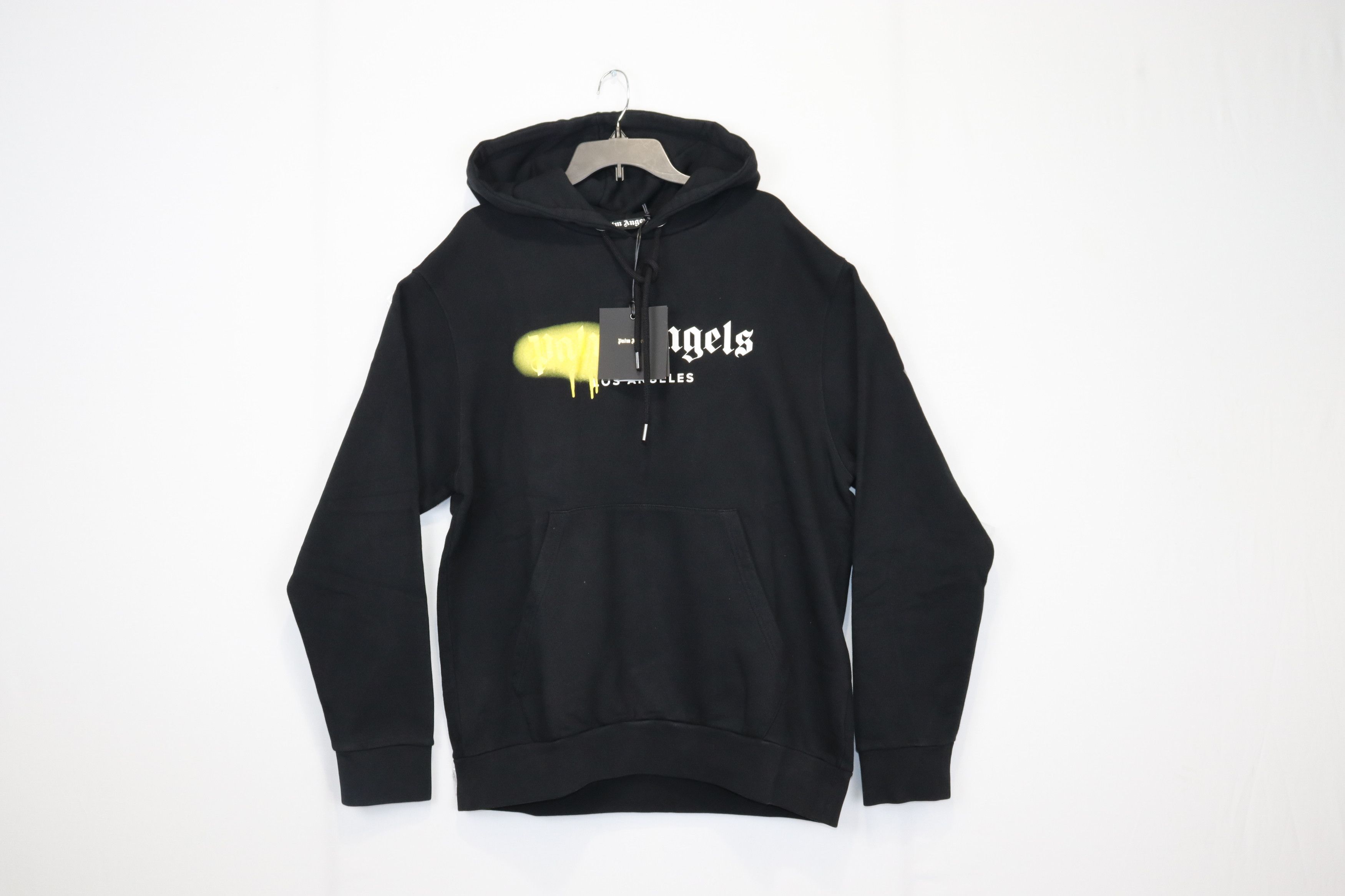 image of Palm Angels O1Rshd Los Angeles Logo Hoodie In Black, Men's (Size XS)