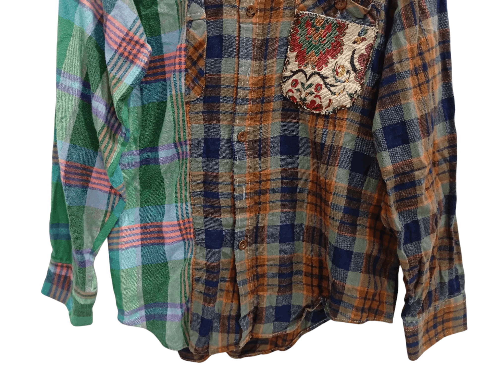 Flannel × Sears × Vintage 🔥🔥Vintage Sears Patchwork Plaid Flannel Shirt Size US M / EU 48-50 / 2 - 15 Thumbnail