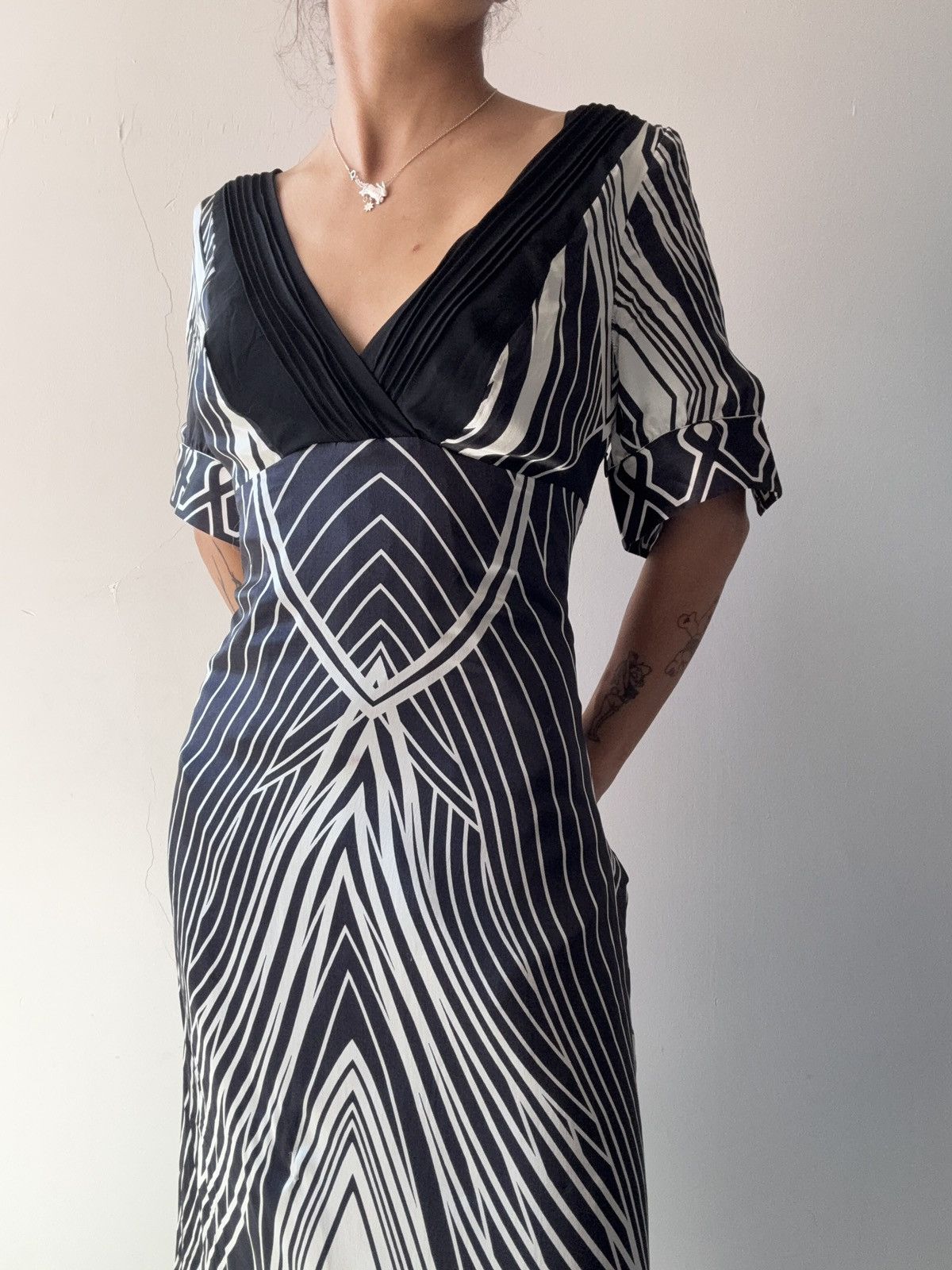 Vintage Silk dress Size S / US 4 / IT 40 - 3 Thumbnail
