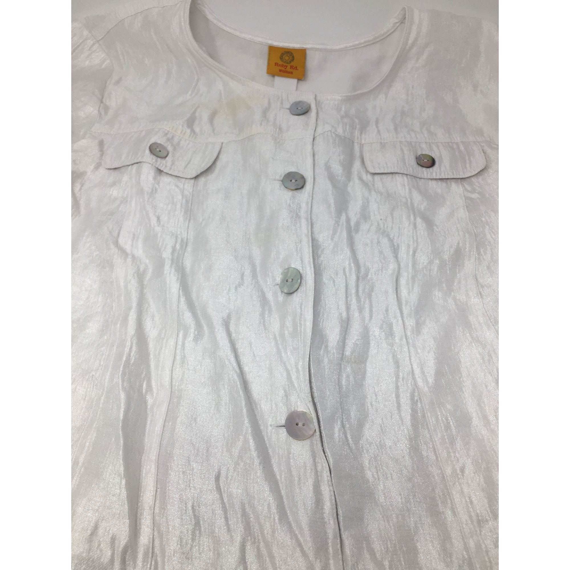 Other ''Ruby Rd Woman'' Size 22W Long Sleeved White Button Down Dr Size XXL / US 16-18 / IT 52-54 - 5 Thumbnail