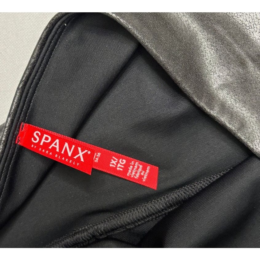 Spanx Size 1X | NEW Spanx Faux Leather Tummy Control Leggings Size 40" / US 18 - 9 Thumbnail