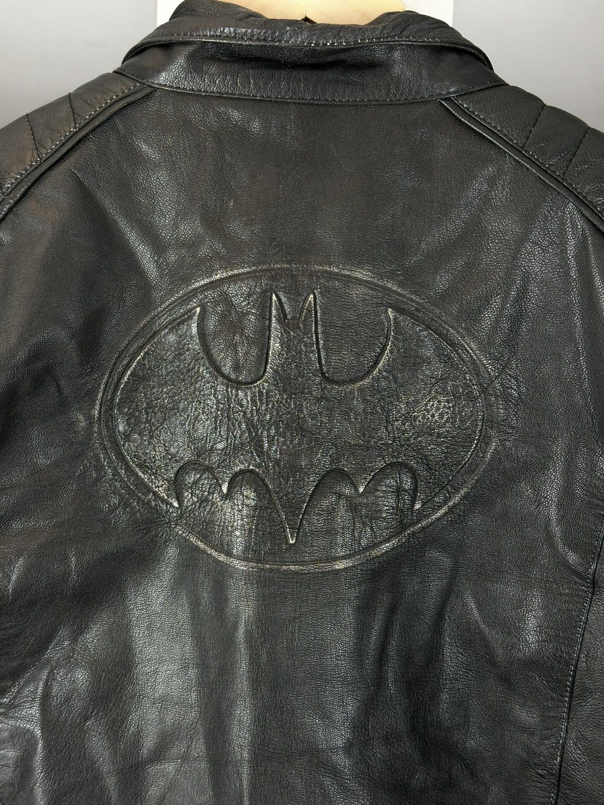 Schott Rare Vintage Batman Leather Bomber Jacket Size US M / EU 48-50 / 2 - 8 Thumbnail