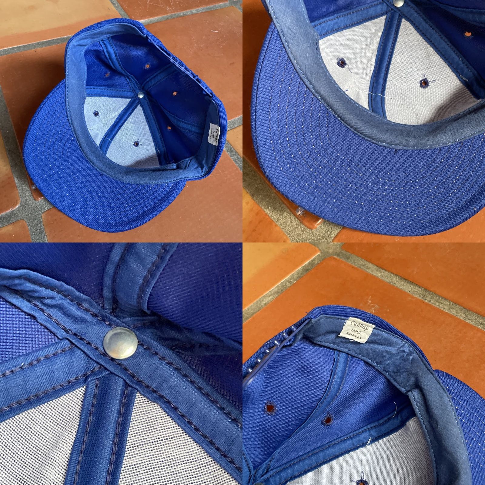 Vintage VINTAGE Funkap Blue Adjustable Snapback Hat Mens MANNESMANN German Conglomerate Truckera style Cap USA Made 1990s Blue Snapback Mens Size ONE SIZE - 9 Thumbnail