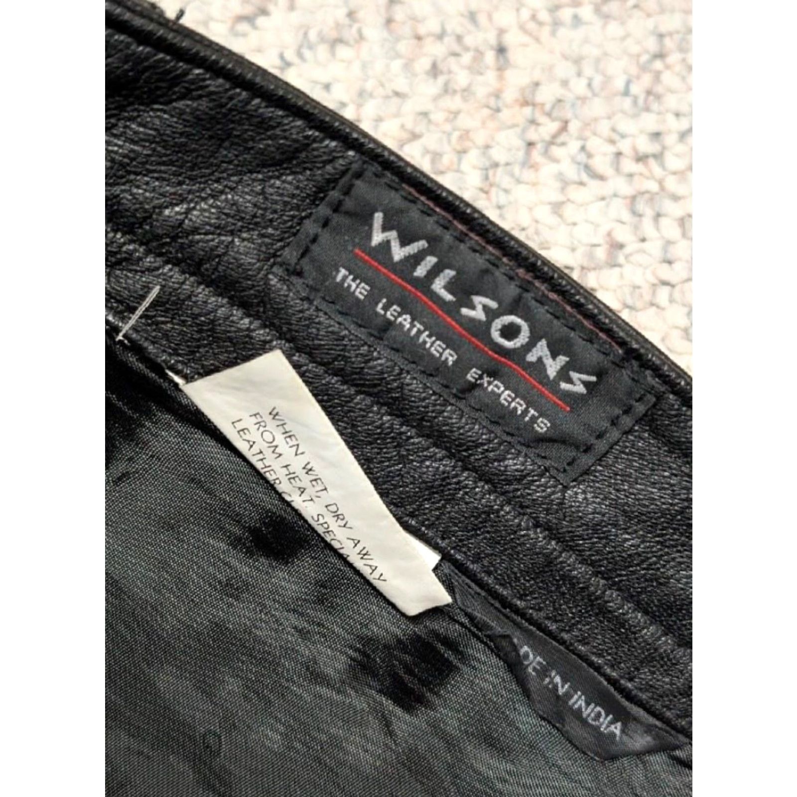 Vintage VINTAGE Wilsons leather 32x30 black loose relaxed SKATE jeans 1990s pants Mens Size US 32 / EU 48 - 3 Thumbnail