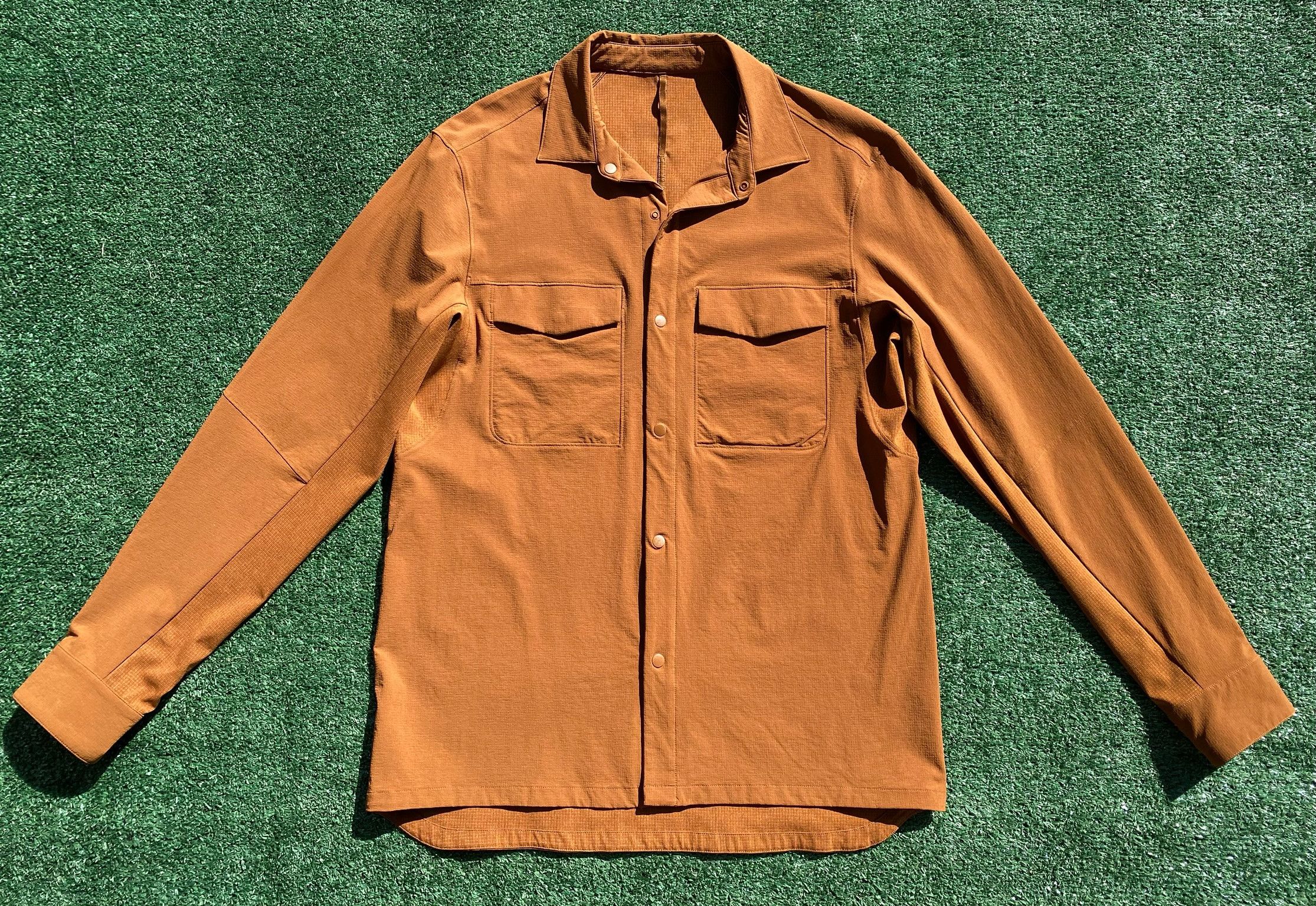 Lululemon Lululemon Double Pocket Copper Long Sleeve Overshirt Medium Size US M / EU 48-50 / 2 - 2 Thumbnail