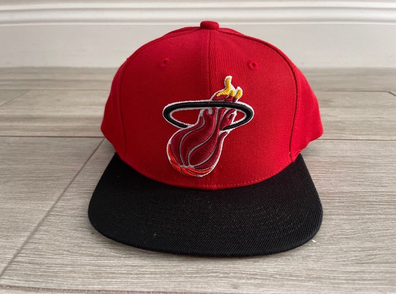 Miami Heat Mitchell & Ness HWC Hardwood Classic Red Snapback